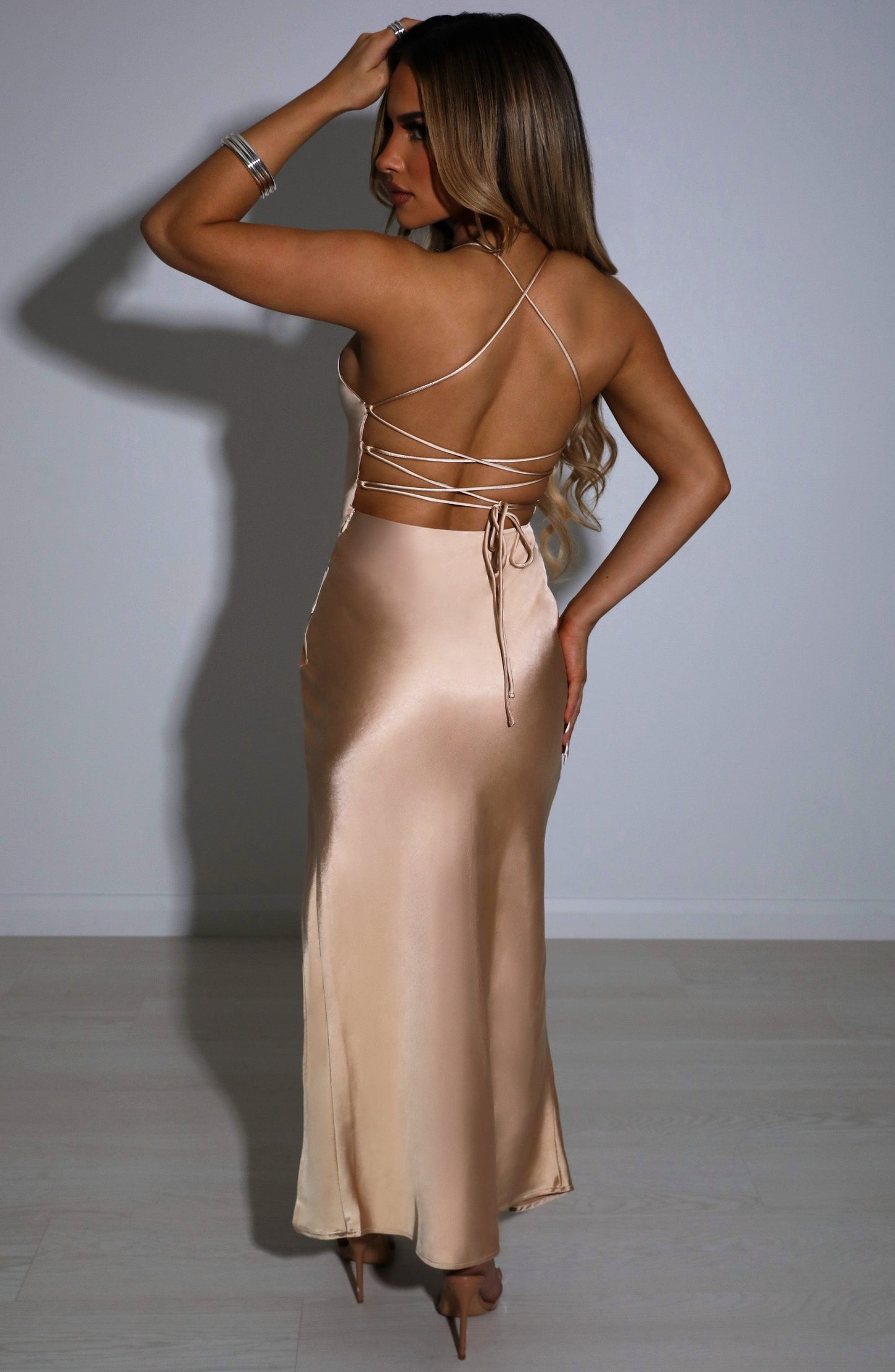 Vestido Midi Cia - Champagne