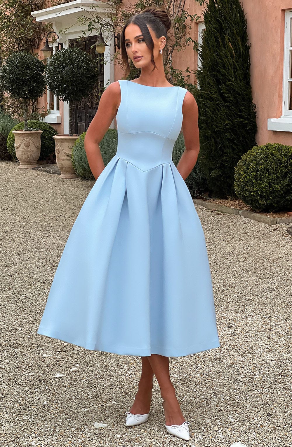 Vestido Midi Clarabella - Azul