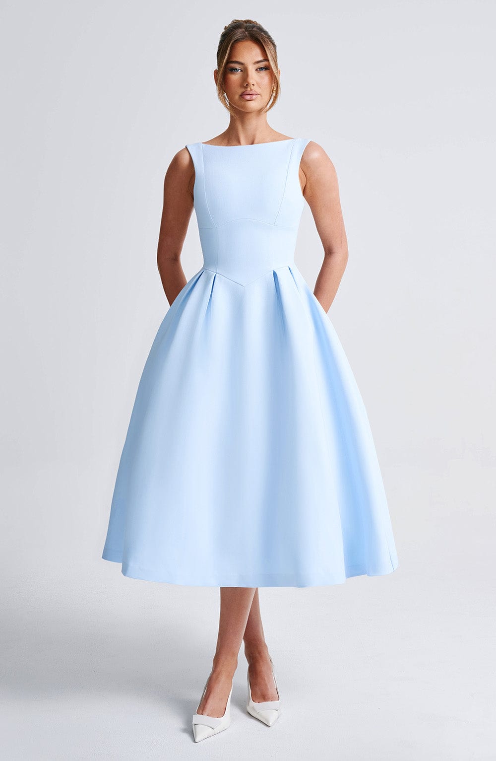 Vestido Midi Clarabella - Azul