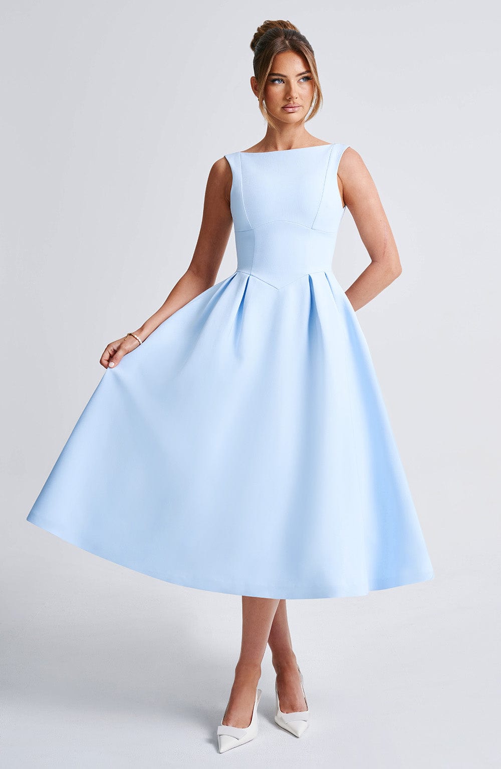 Vestido Midi Clarabella - Azul