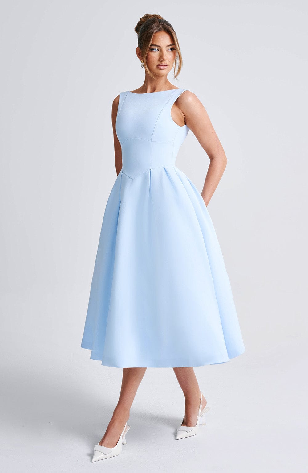 Vestido Midi Clarabella - Azul
