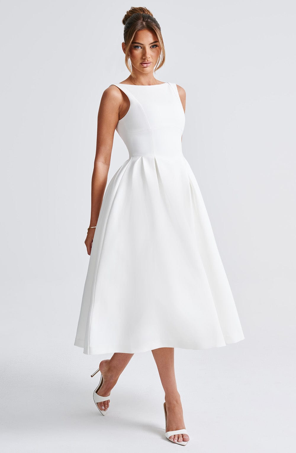 Vestido Midi Clarabella - Marfil