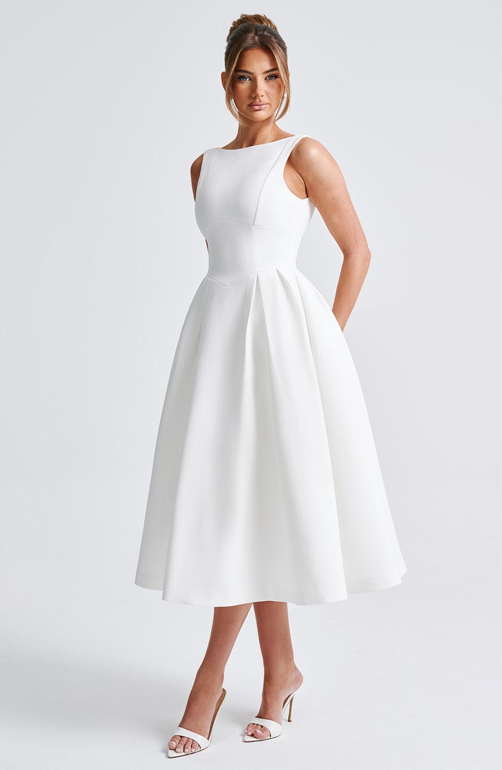 Vestido Midi Clarabella - Marfil