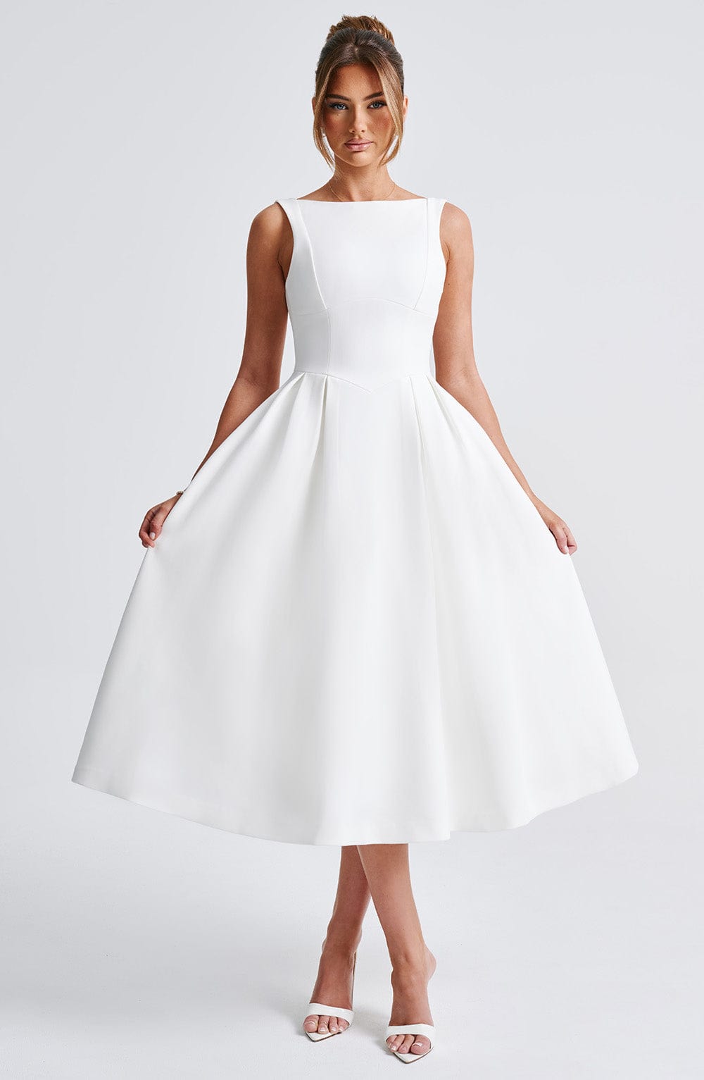 Vestido Midi Clarabella - Marfil