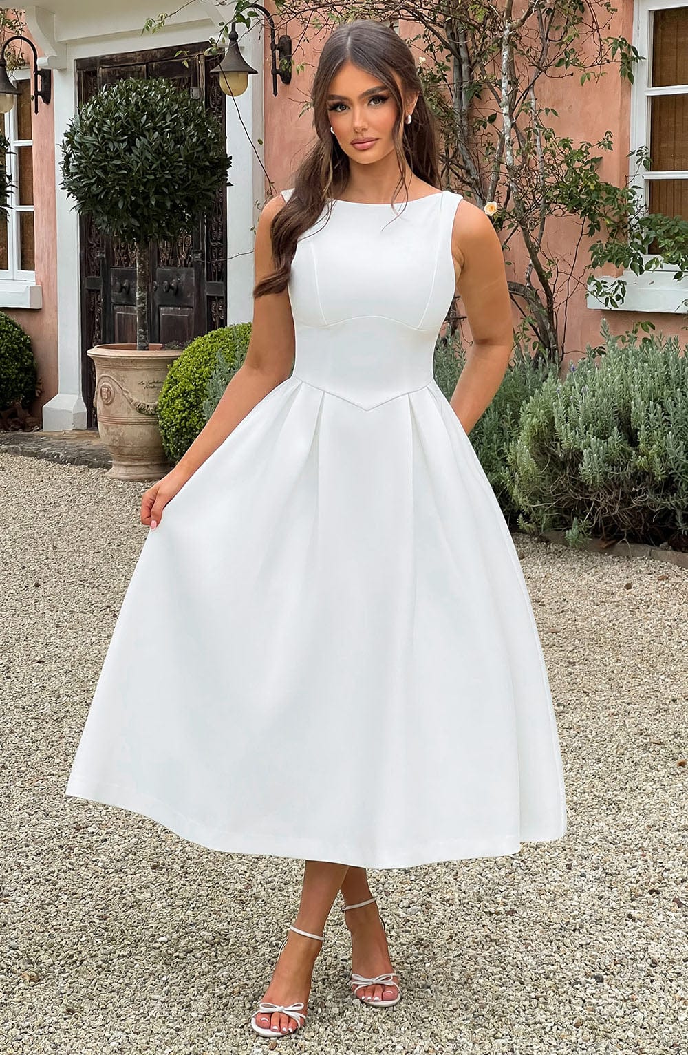 Vestido Midi Clarabella - Marfil