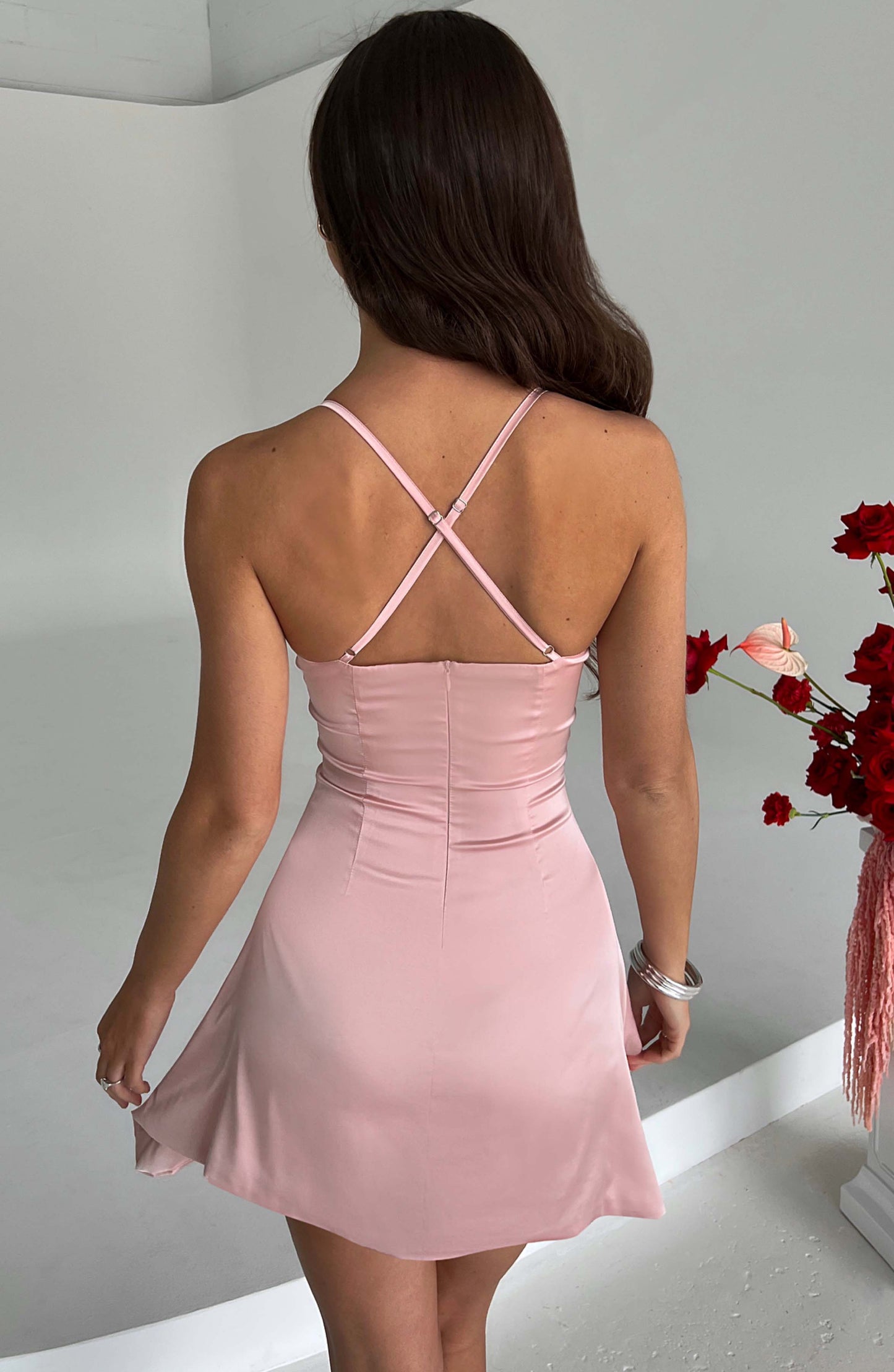 Vestido Mini Clarise - Rosa Empolvado
