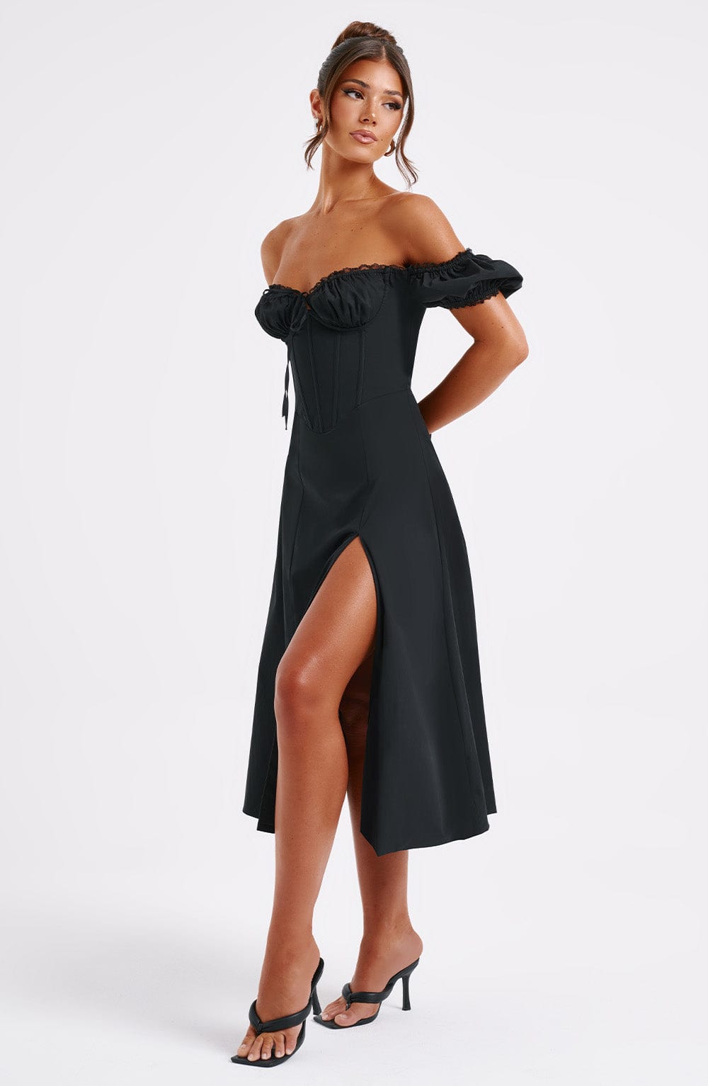 Vestido Midi Courtney - Negro