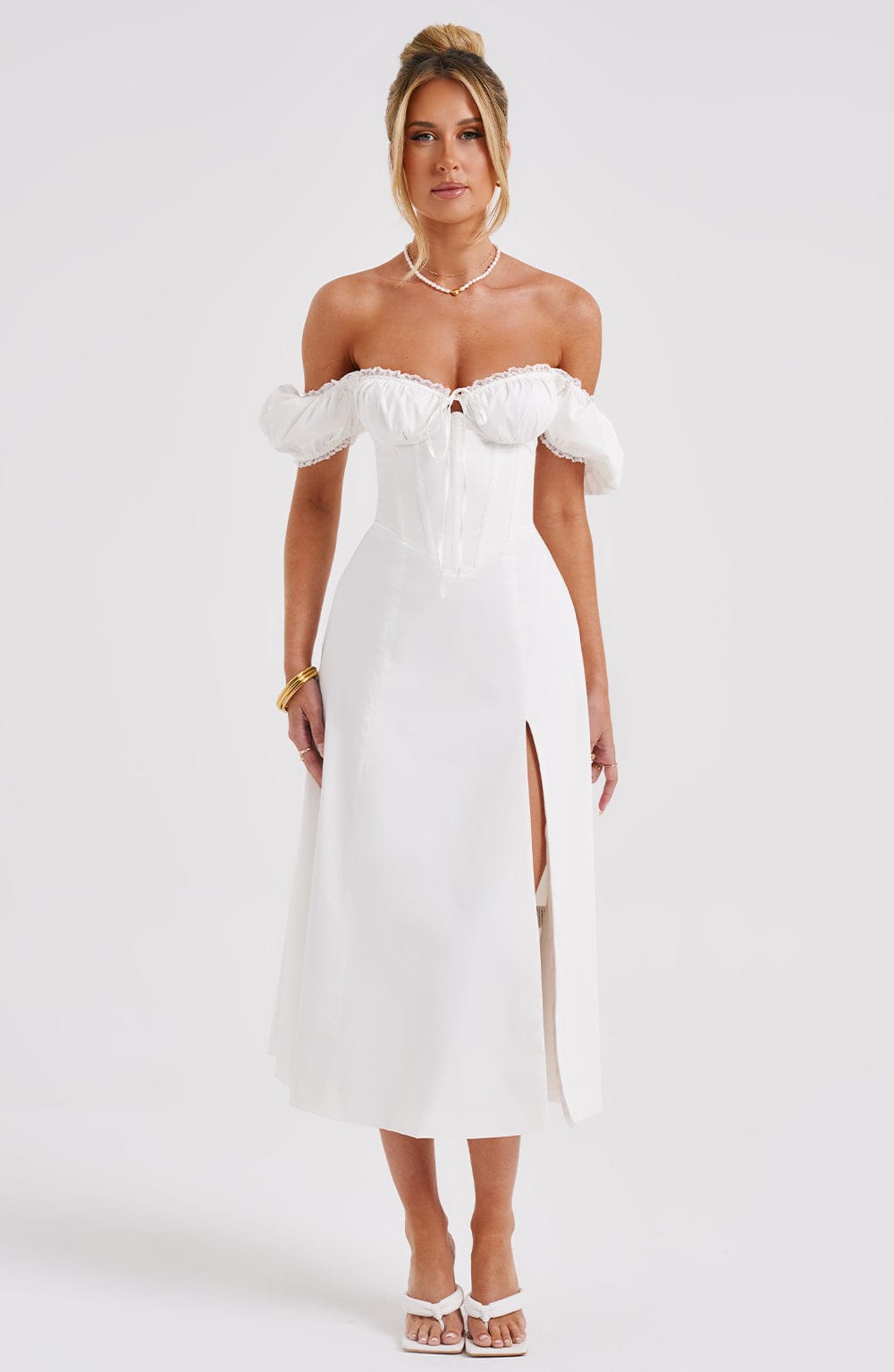 Vestido Midi Courtney - Marfil