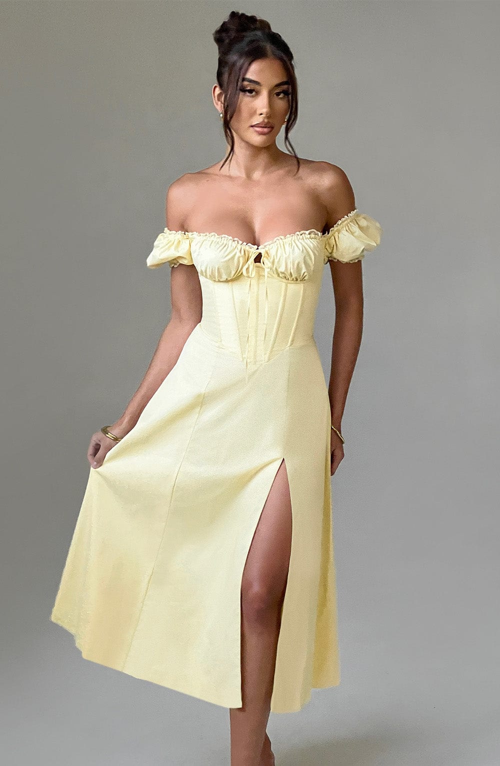 Vestido Midi Courtney - Limón