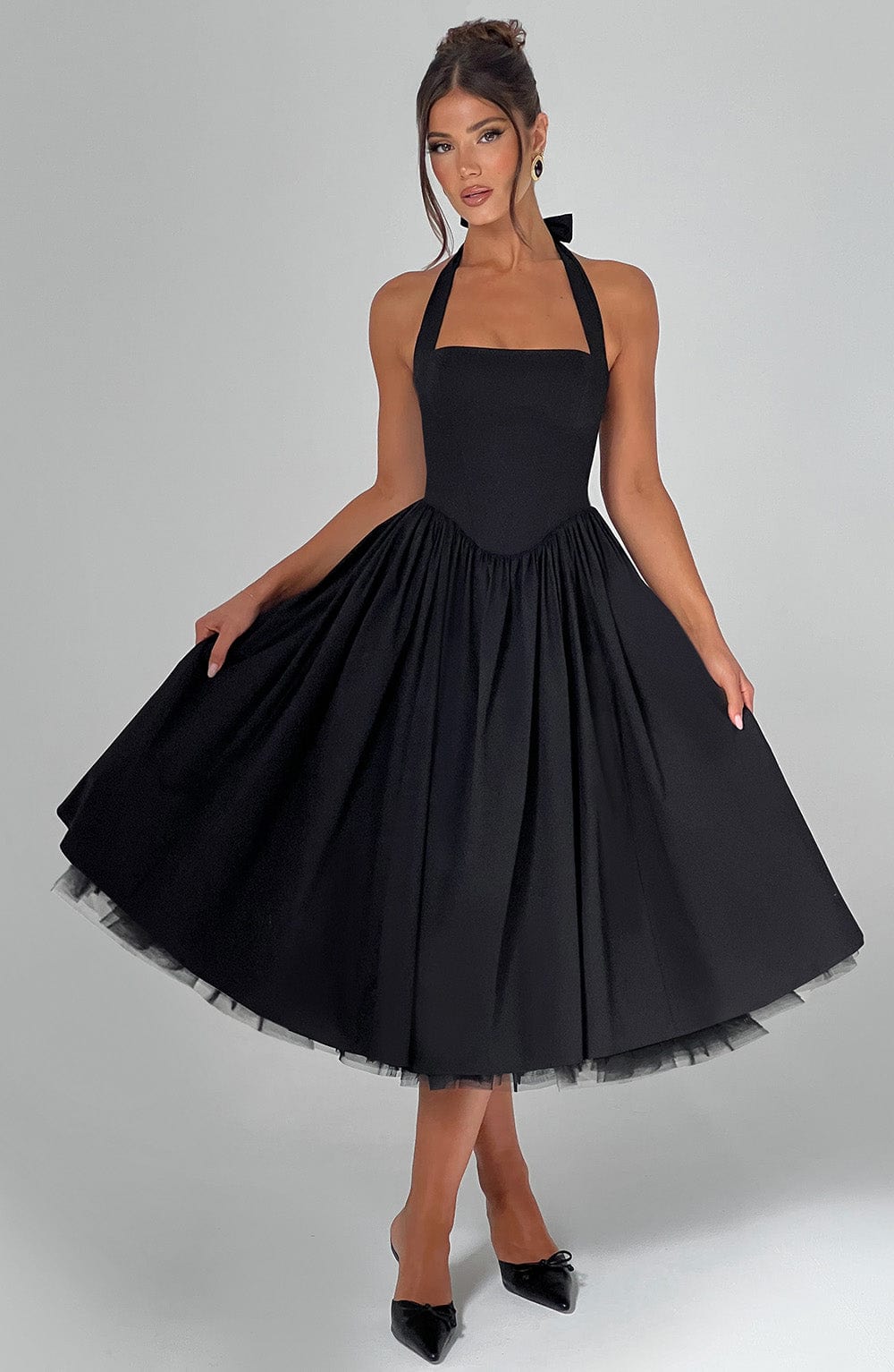 Vestido Midi Cressida - Negro