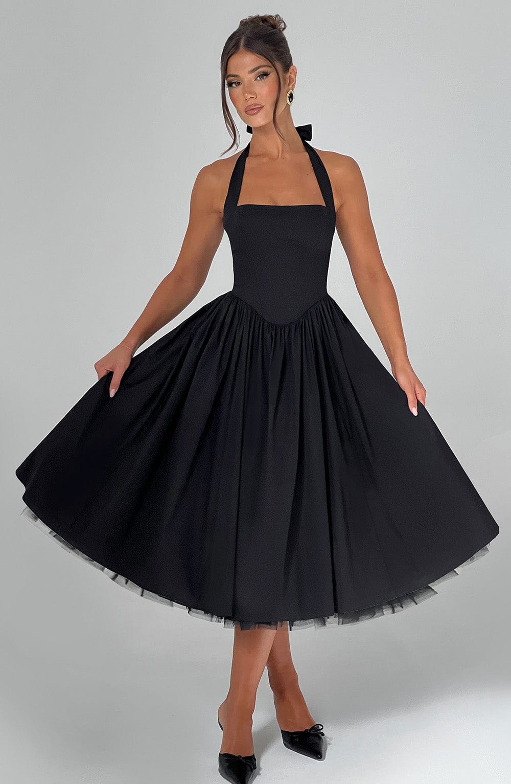 Vestido Midi Cressida - Negro
