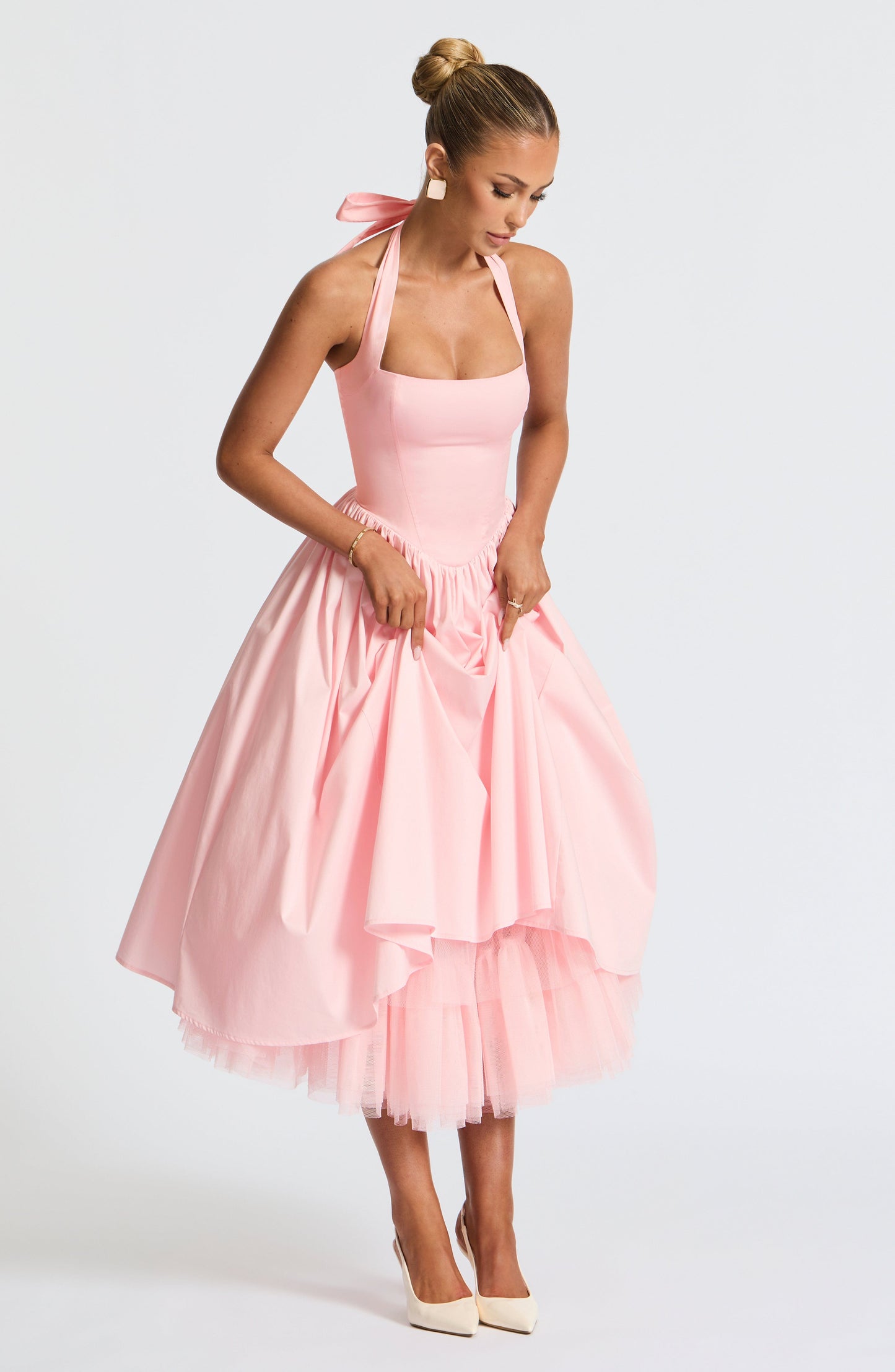 Vestido Midi Cressida - Rosa