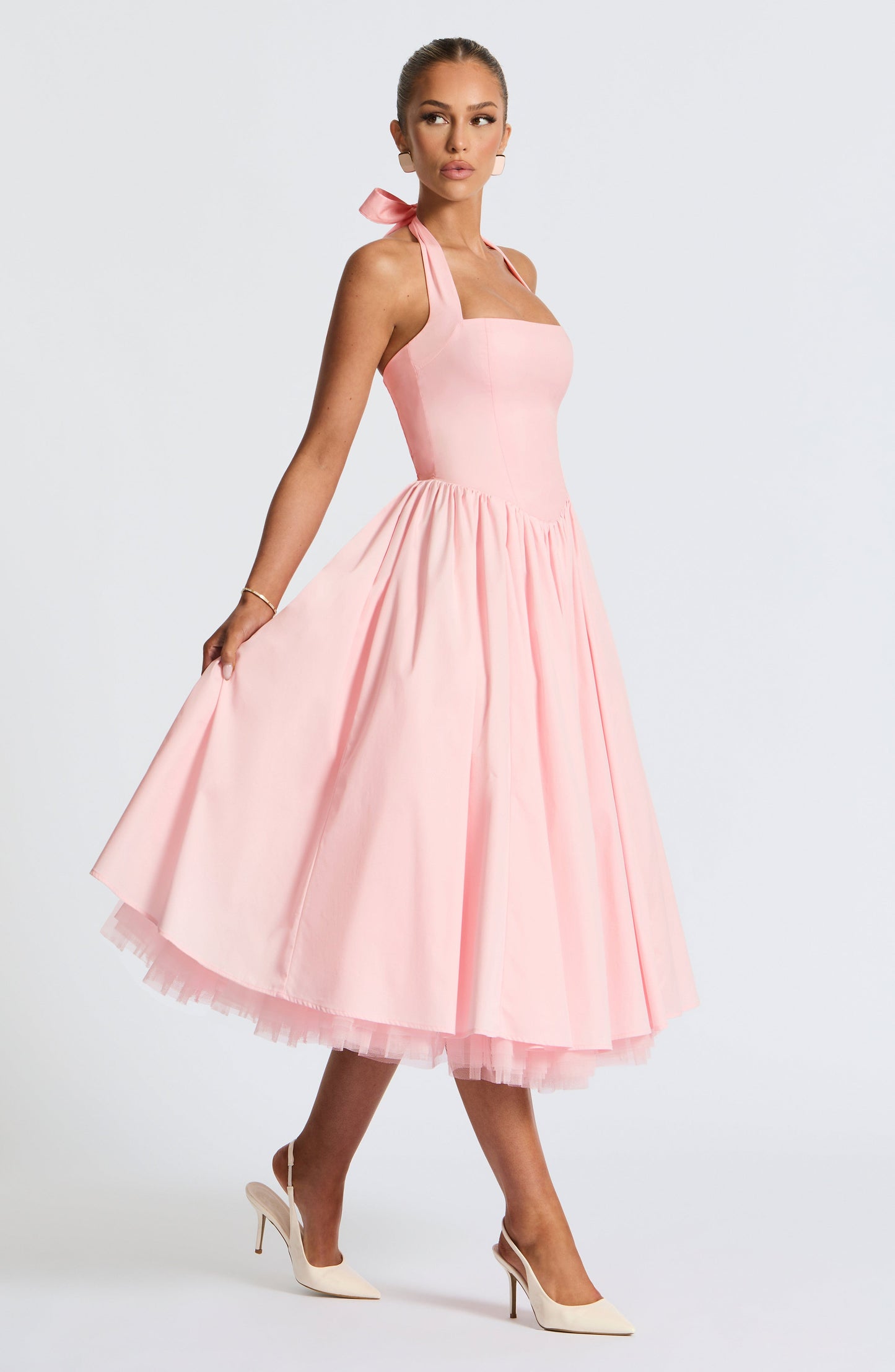 Vestido Midi Cressida - Rosa