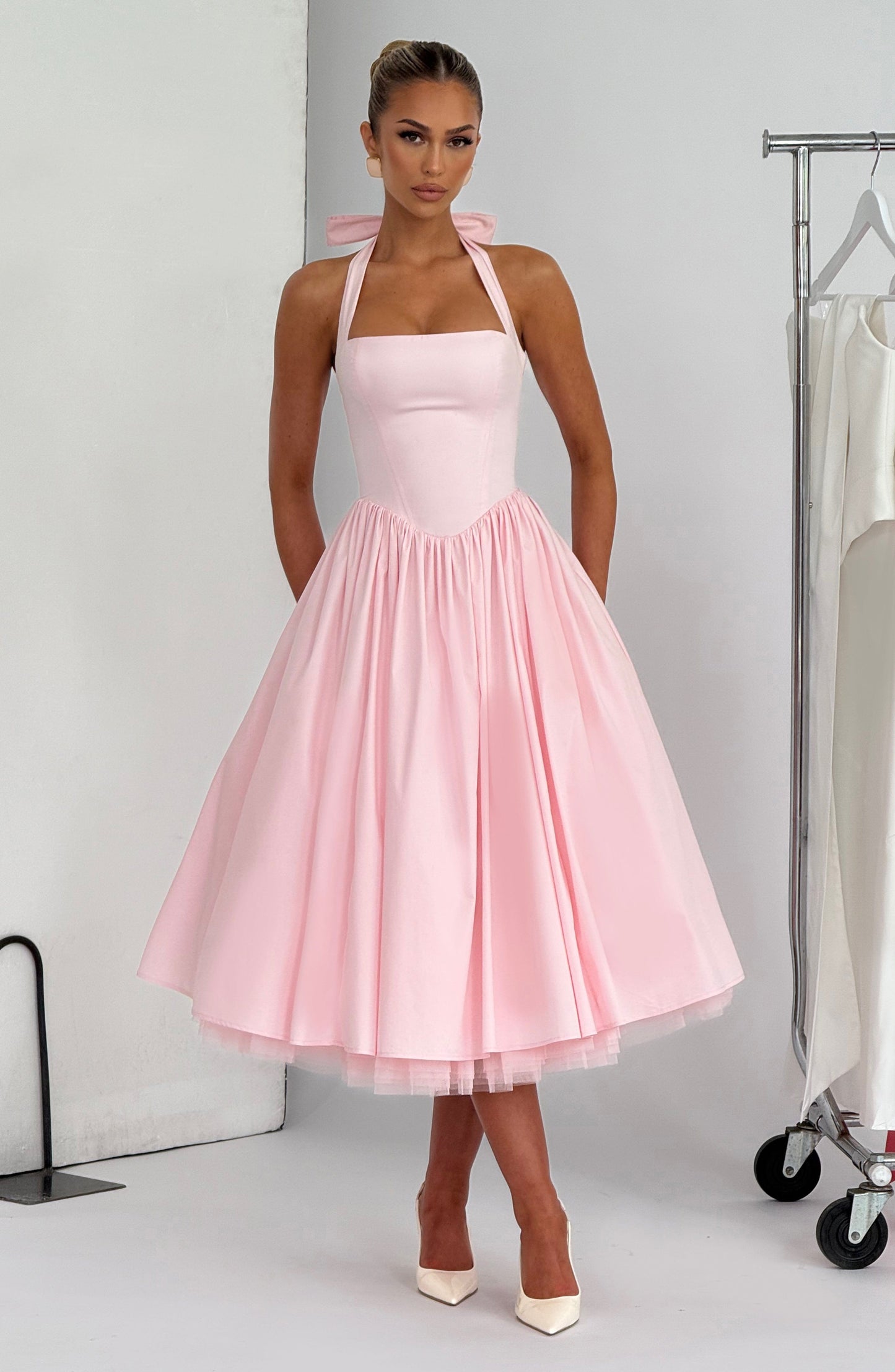Vestido Midi Cressida - Rosa