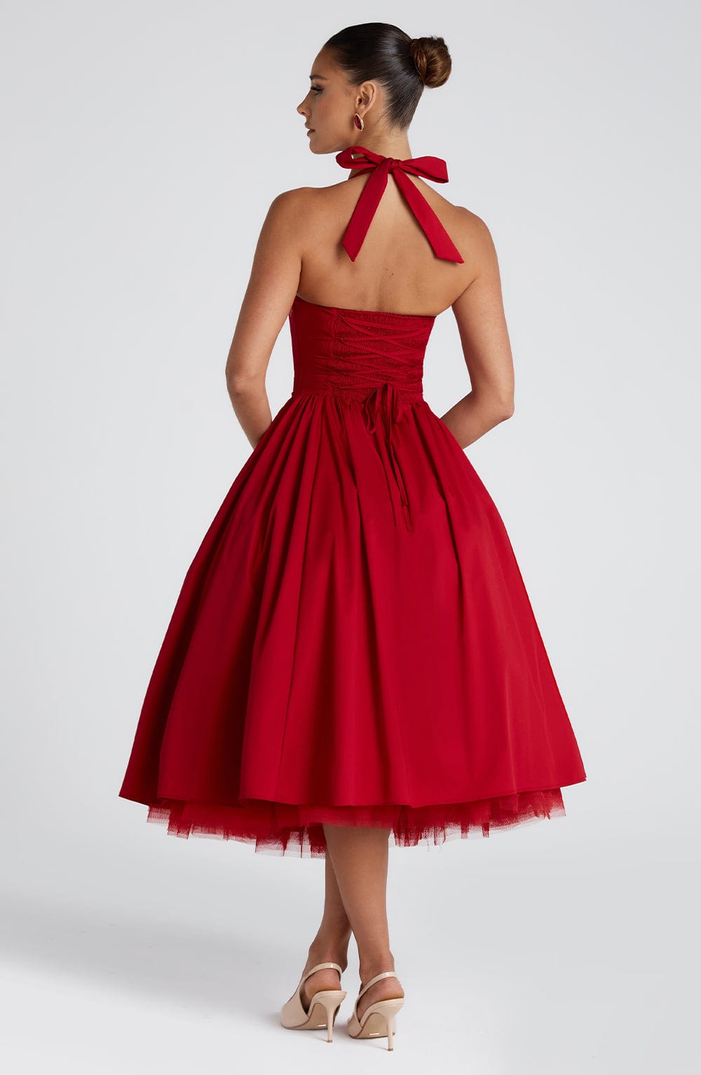 Vestido Midi Cressida - Rojo