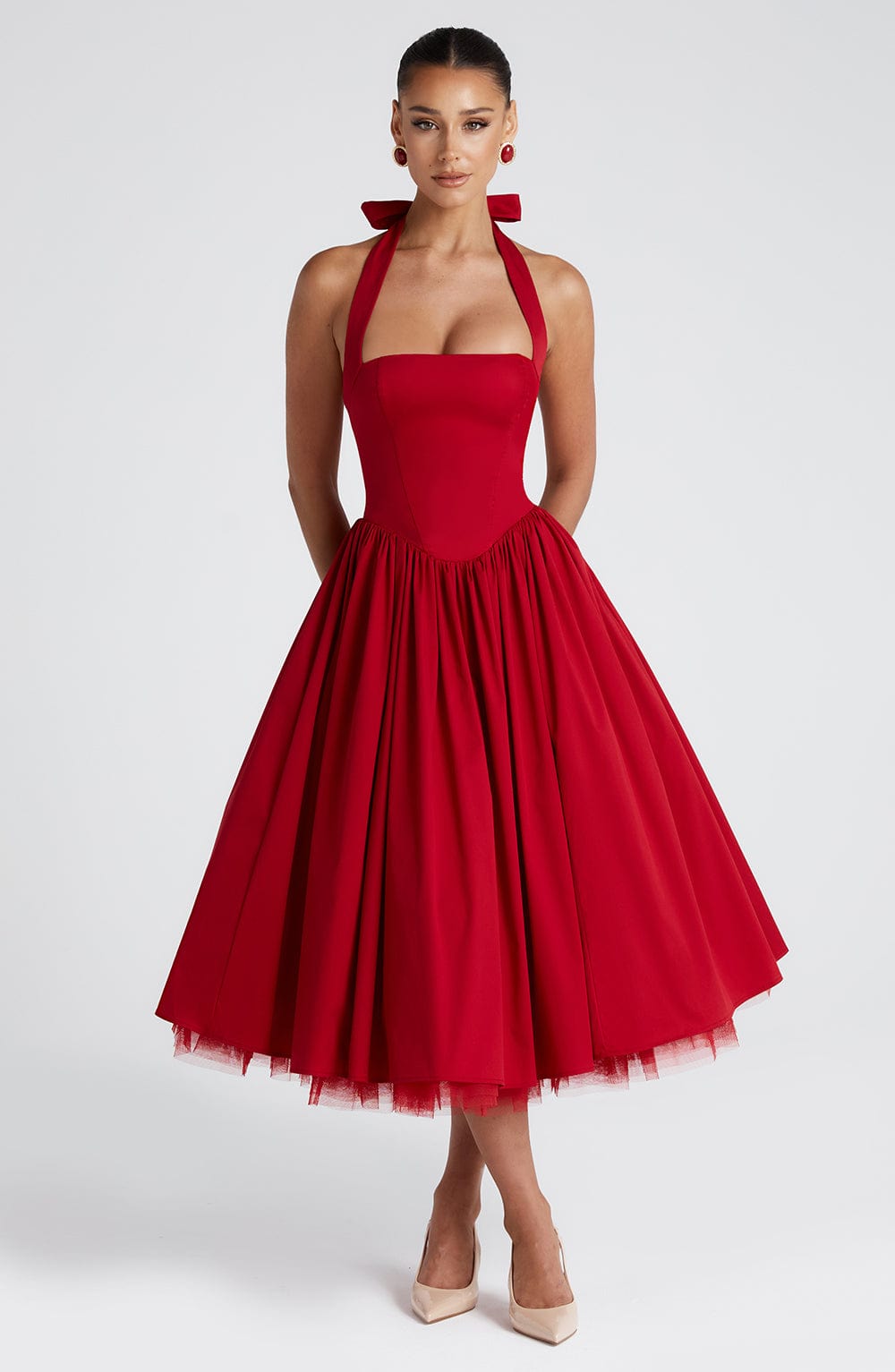 Vestido Midi Cressida - Rojo