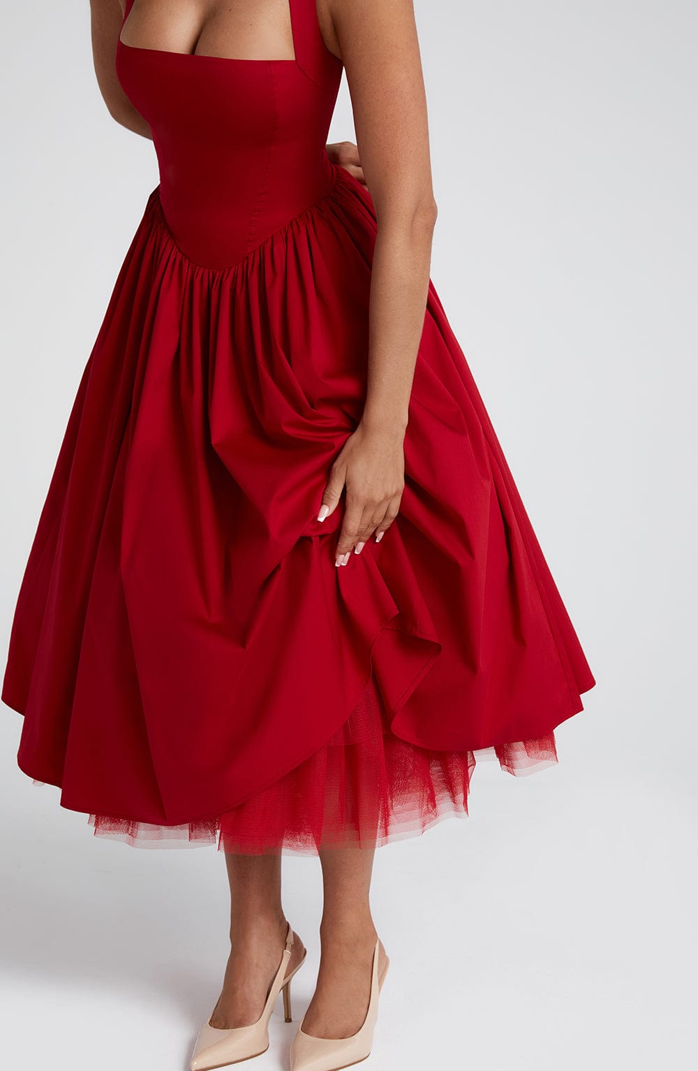 Vestido Midi Cressida - Rojo