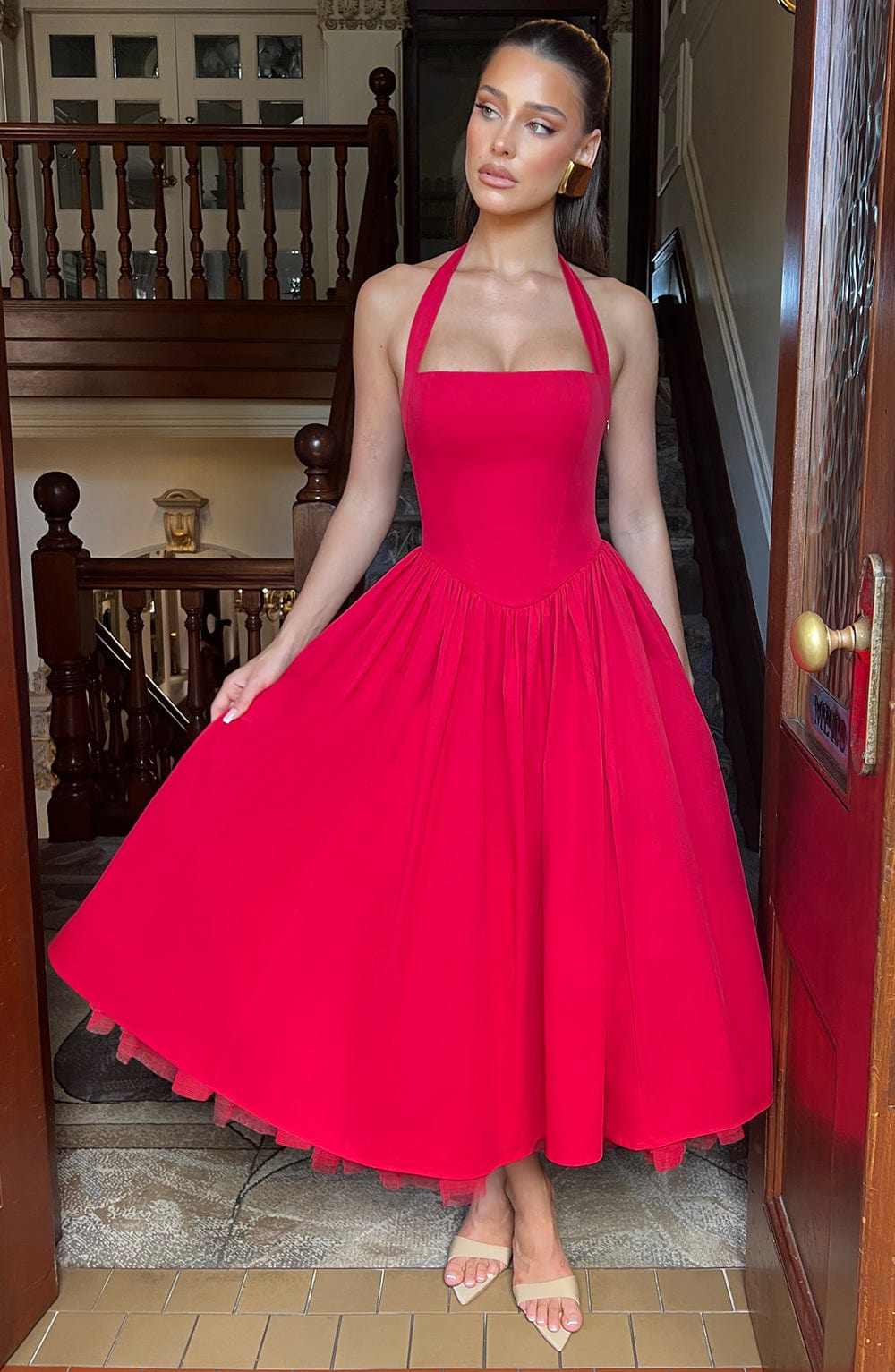Vestido Midi Cressida - Rojo
