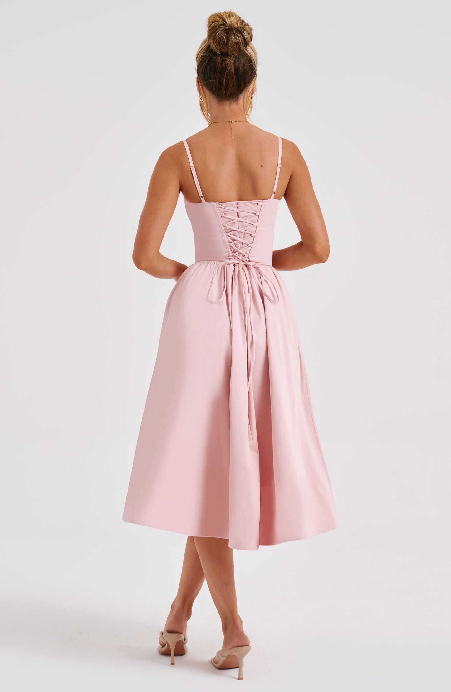 Vestido Midi Daisey - Rosa Claro