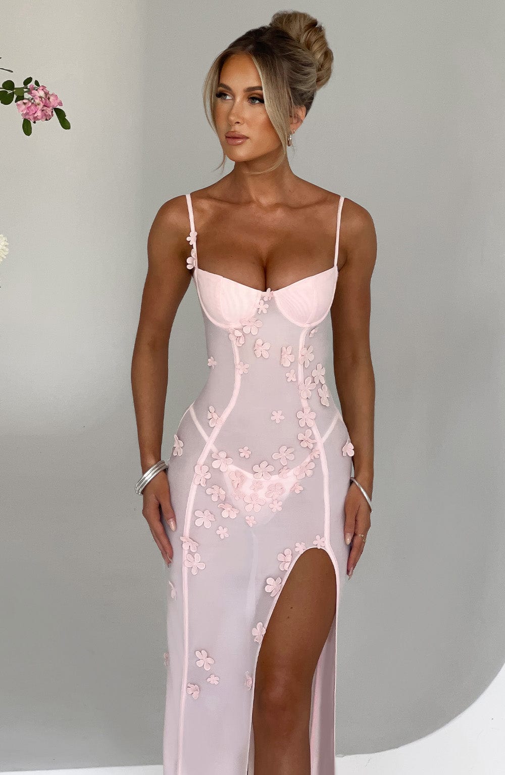 Vestido Maxi Dalary - Rosa Claro