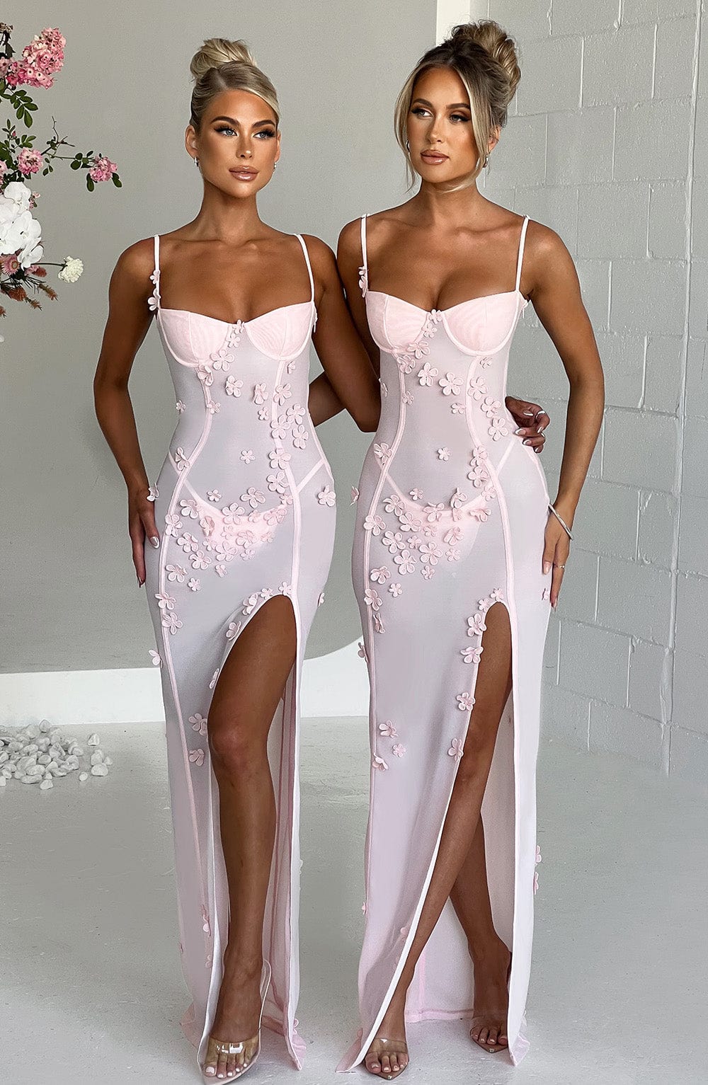 Vestido Maxi Dalary - Rosa Claro