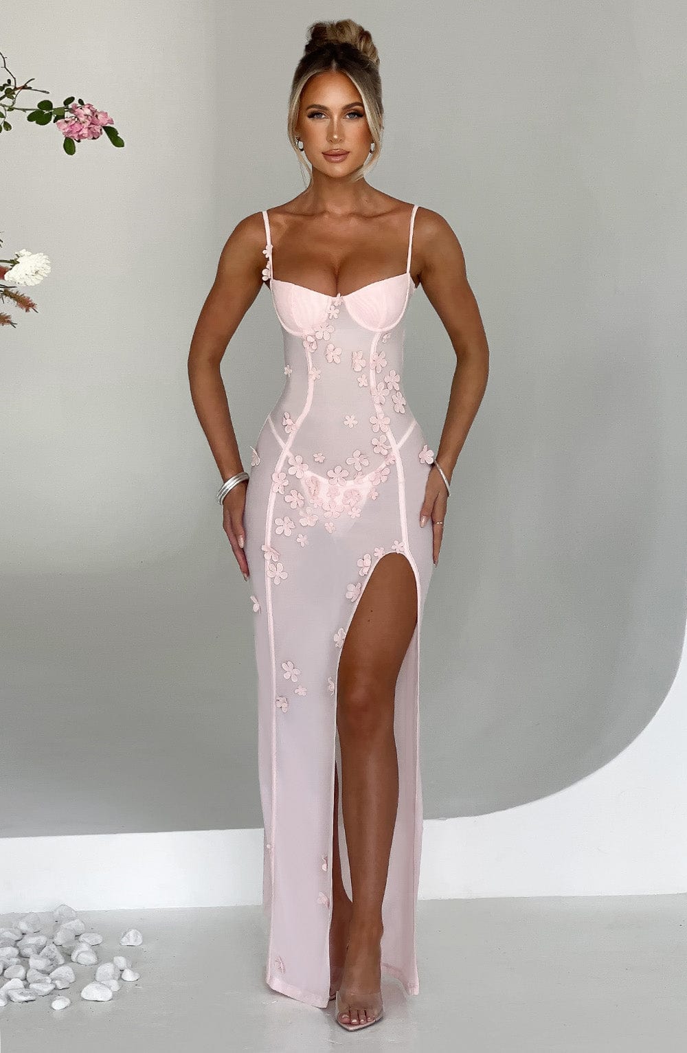 Vestido Maxi Dalary - Rosa Claro