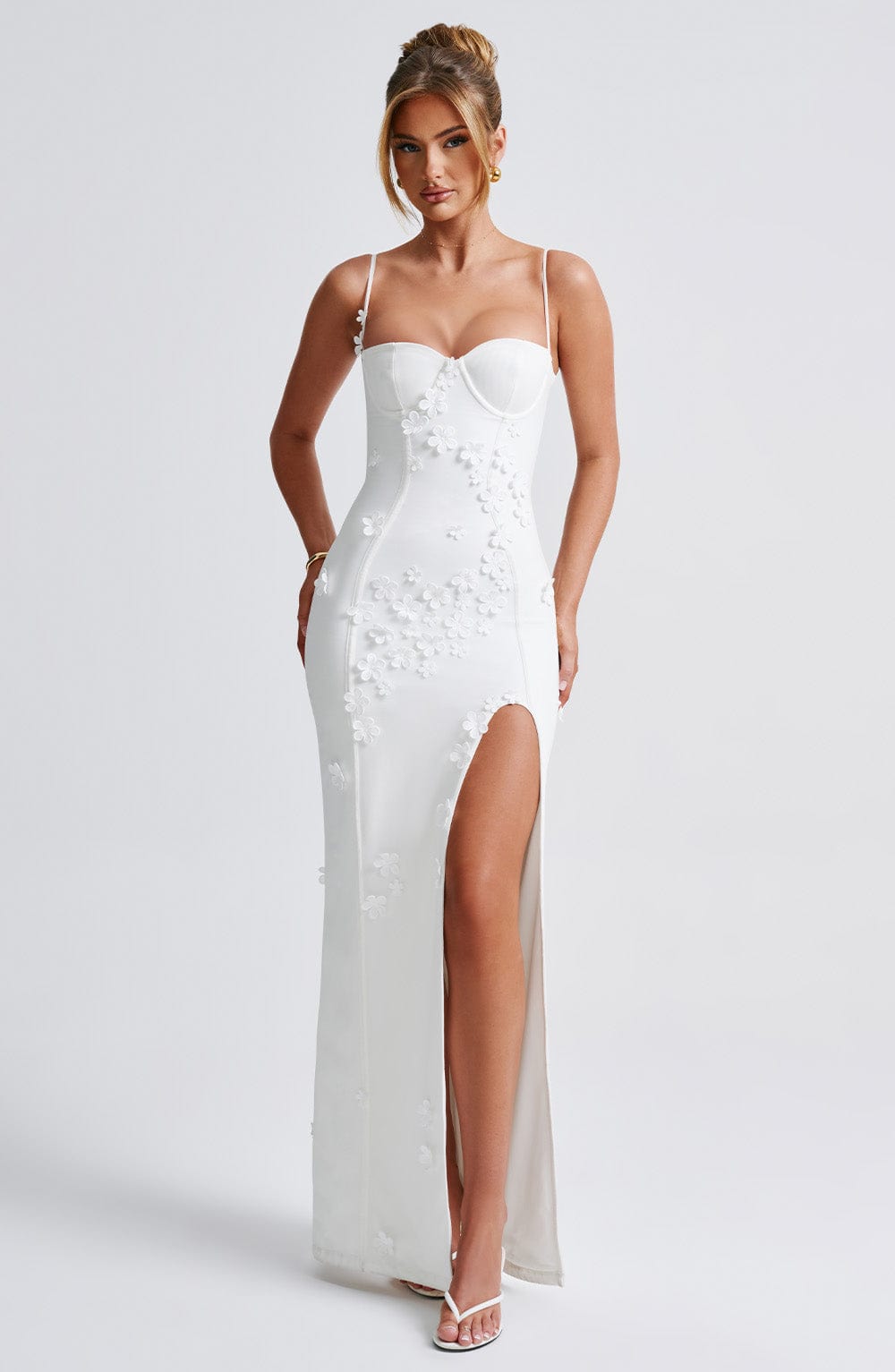 Vestido Maxi Dalary - Forrado en Marfil