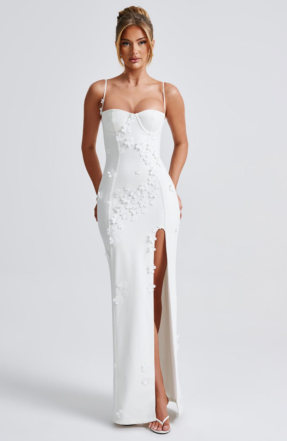 Vestido Maxi Dalary - Forrado en Marfil