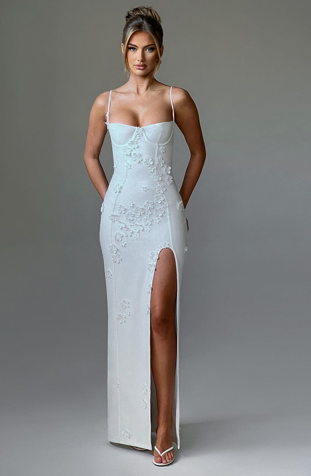Vestido Maxi Dalary - Forrado en Marfil