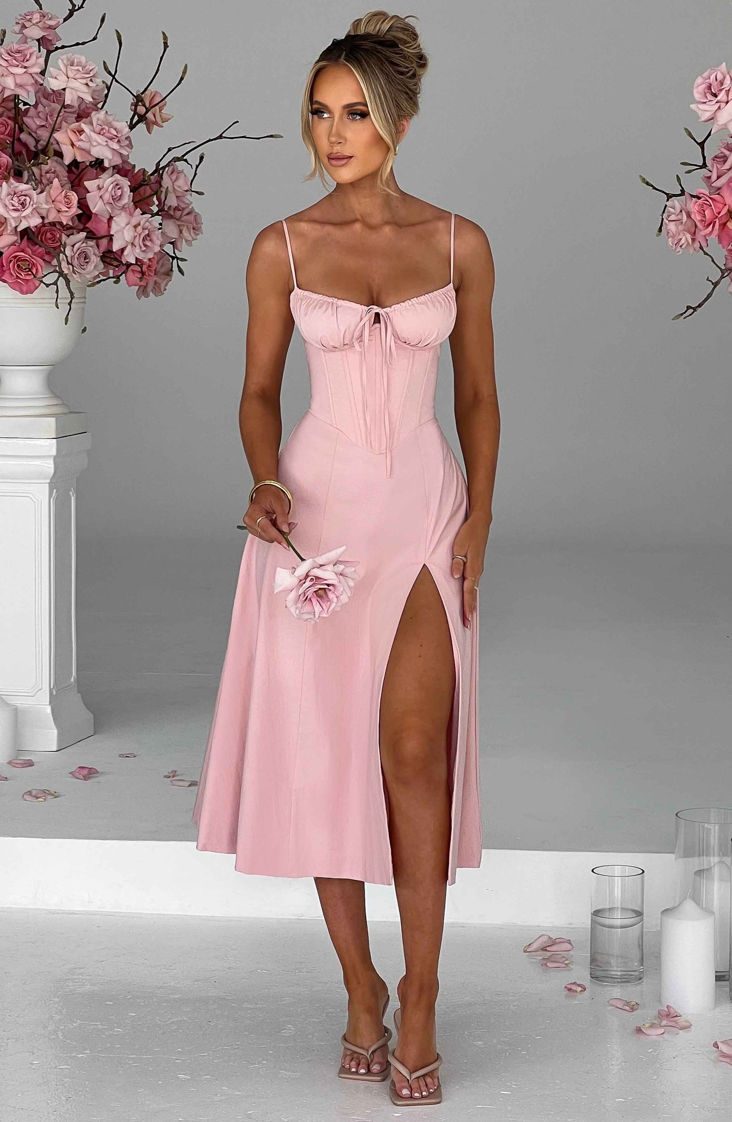 Vestido Midi Deanna - Rosa