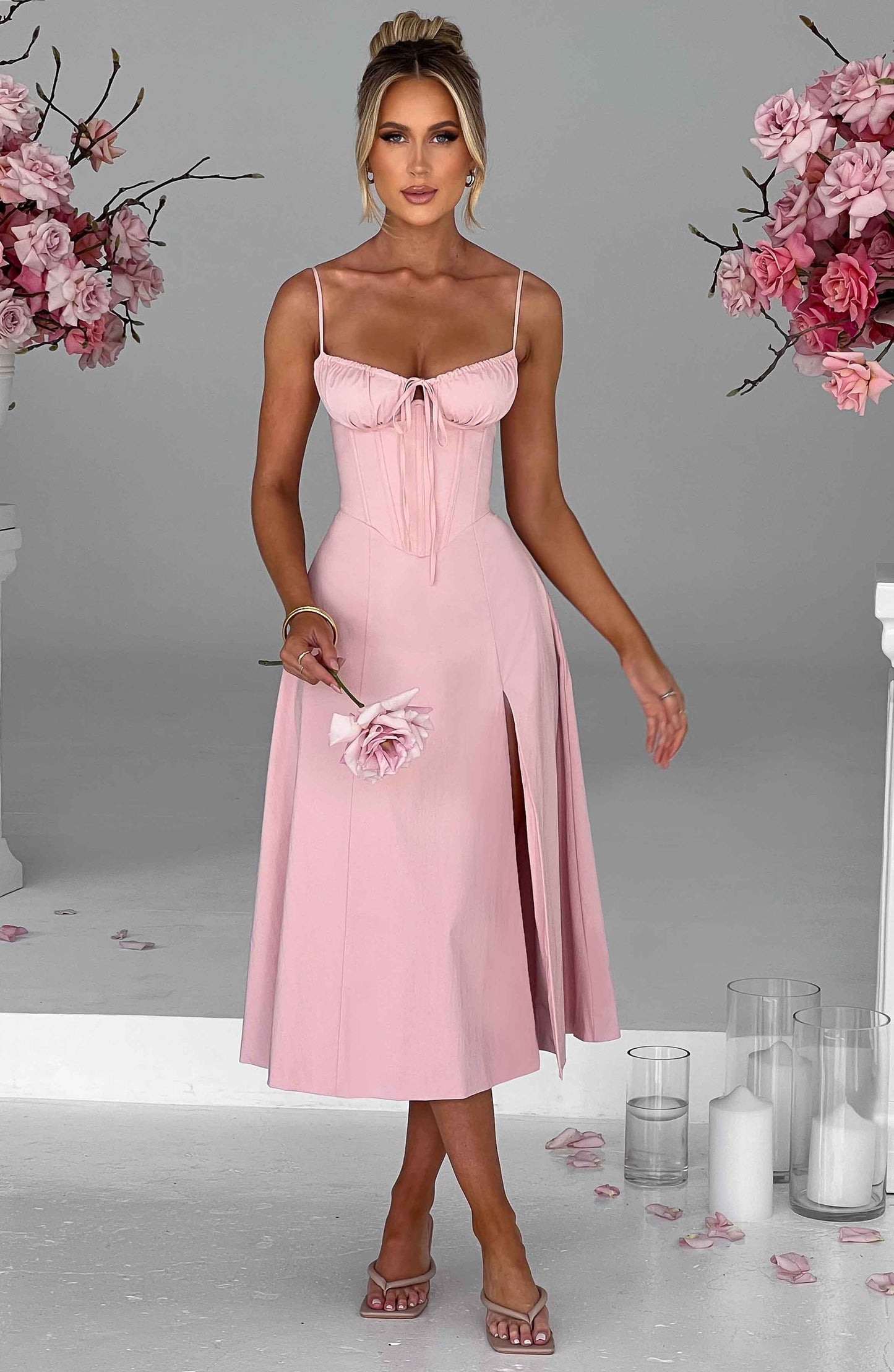 Vestido Midi Deanna - Rosa