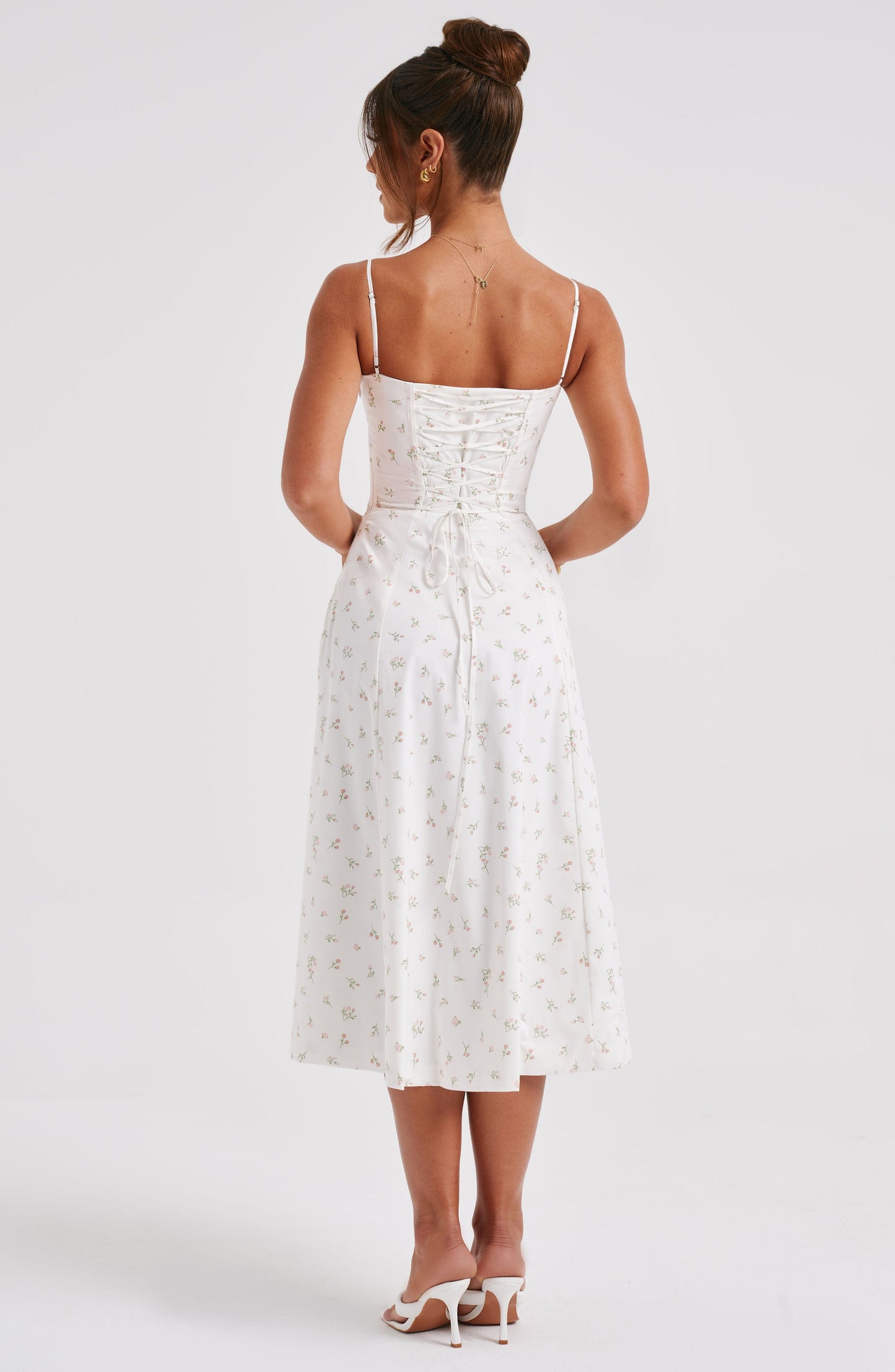 Vestido Midi Deanna - Estampado Floral en Rosa