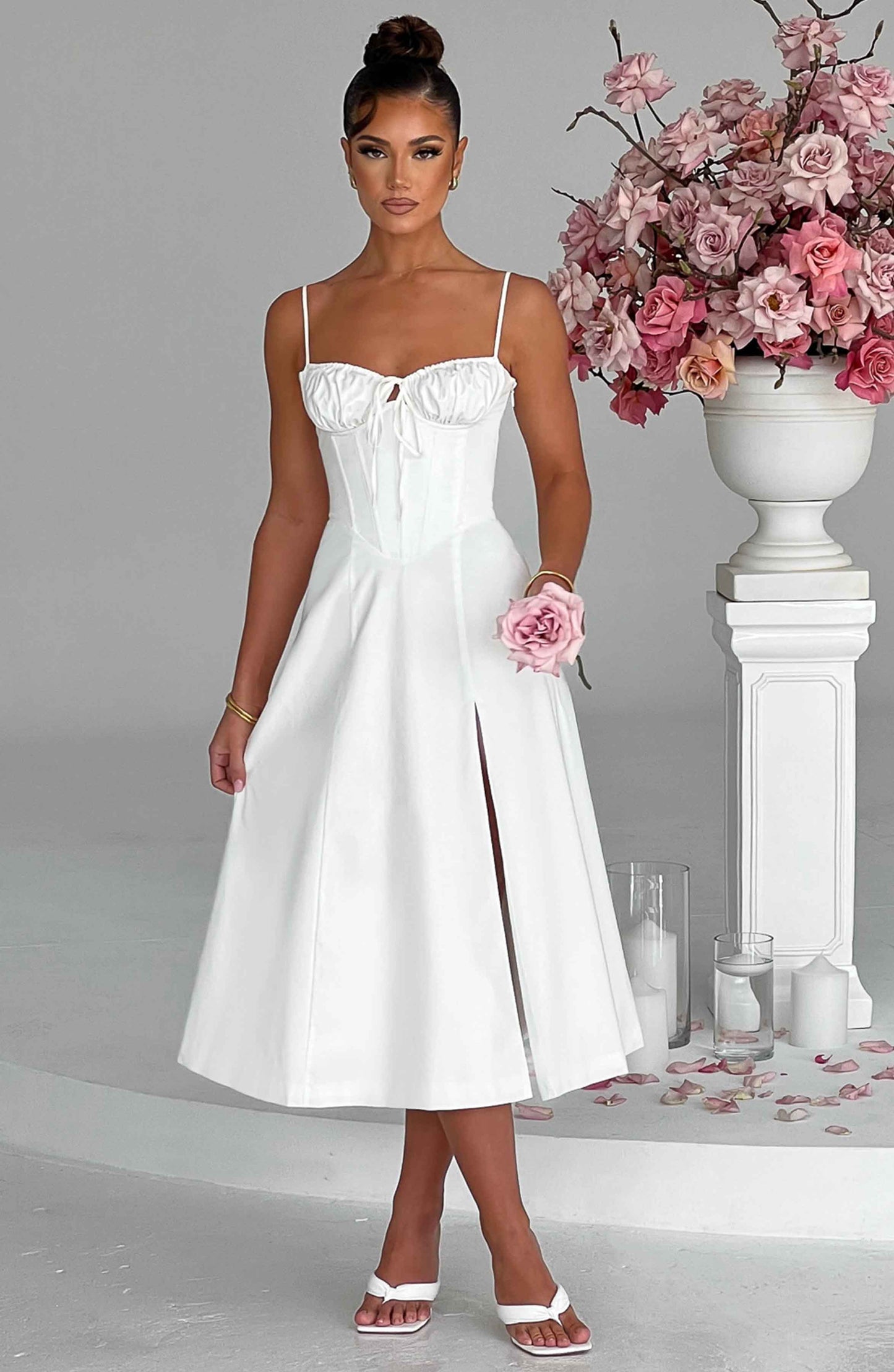 Vestido Midi Deanna - Marfil