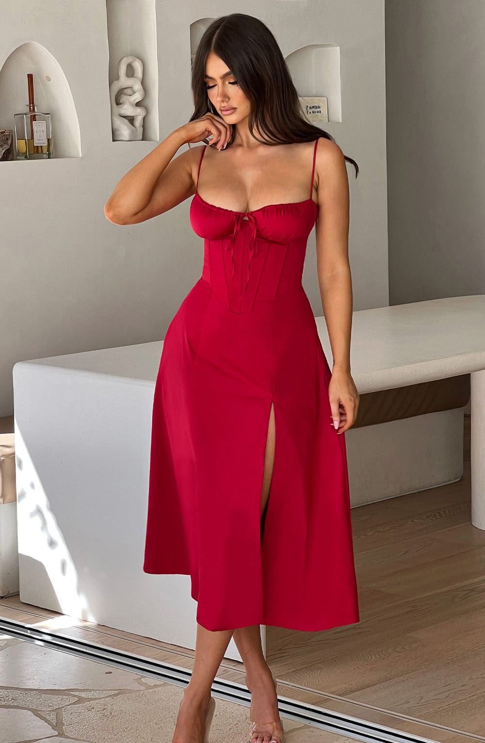 Vestido Midi Deanna - Rojo