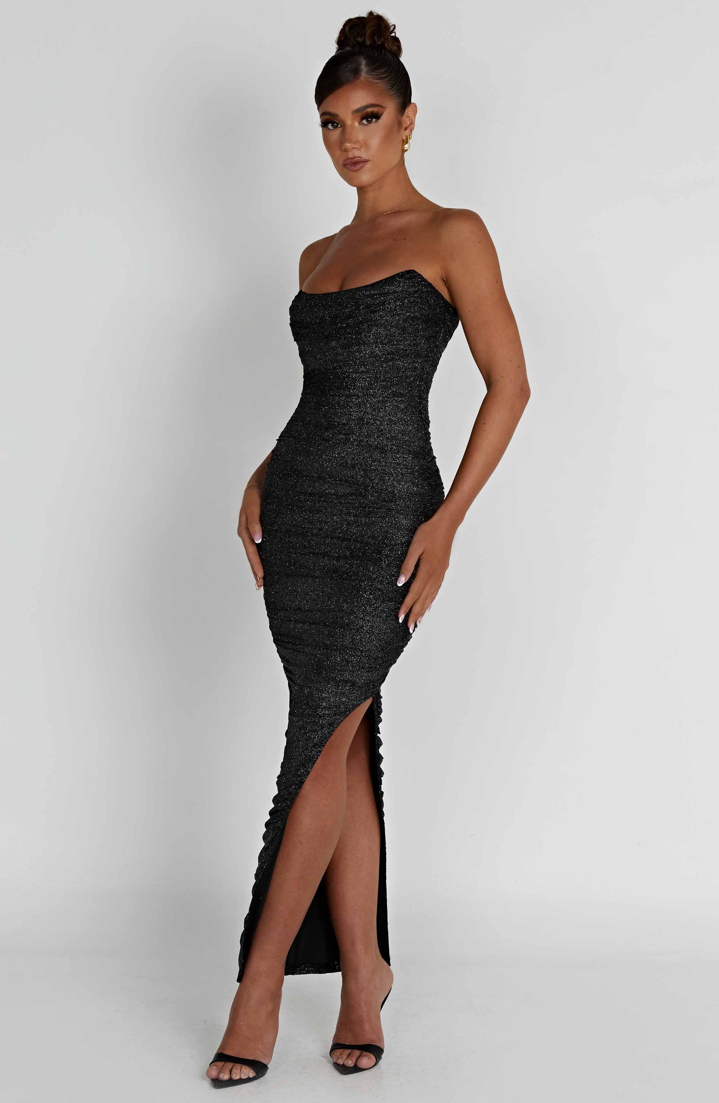 Vestido Maxi Demi - Brillo Negro