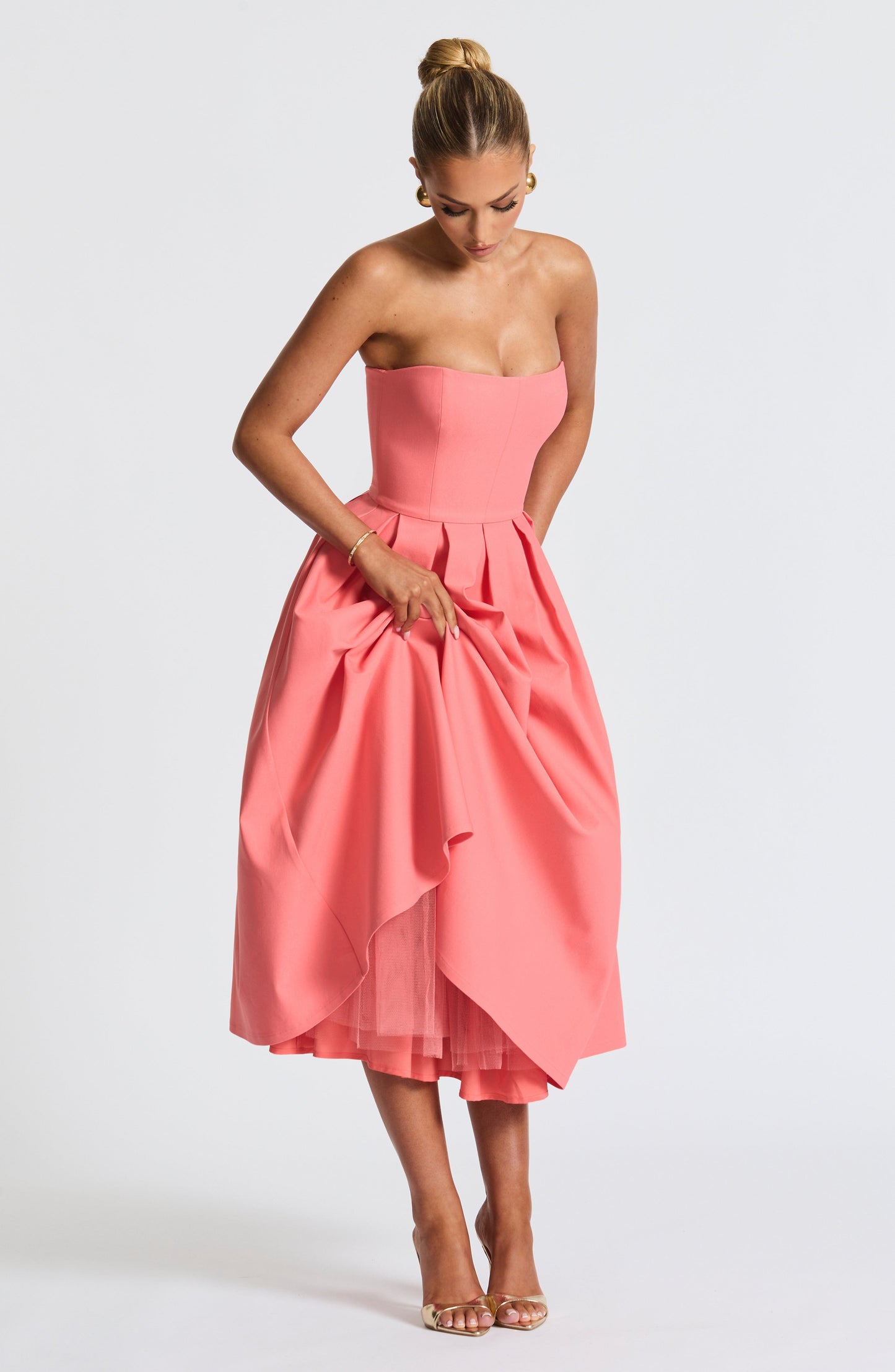 Vestido Midi Edith - Rosa Coral
