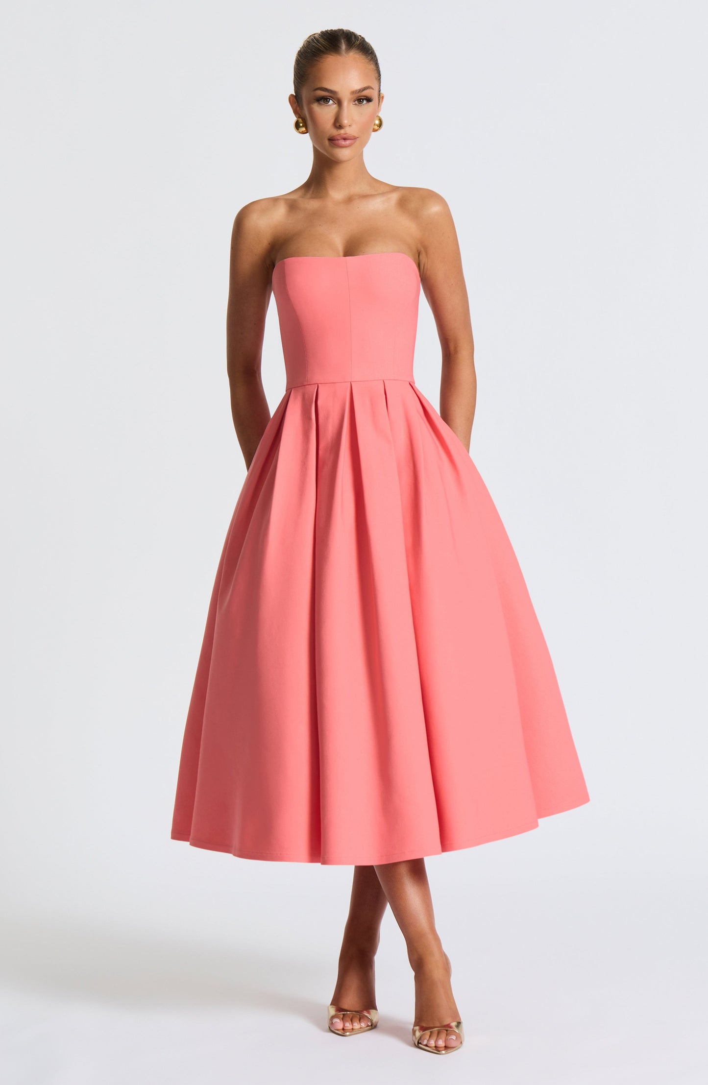 Vestido Midi Edith - Rosa Coral