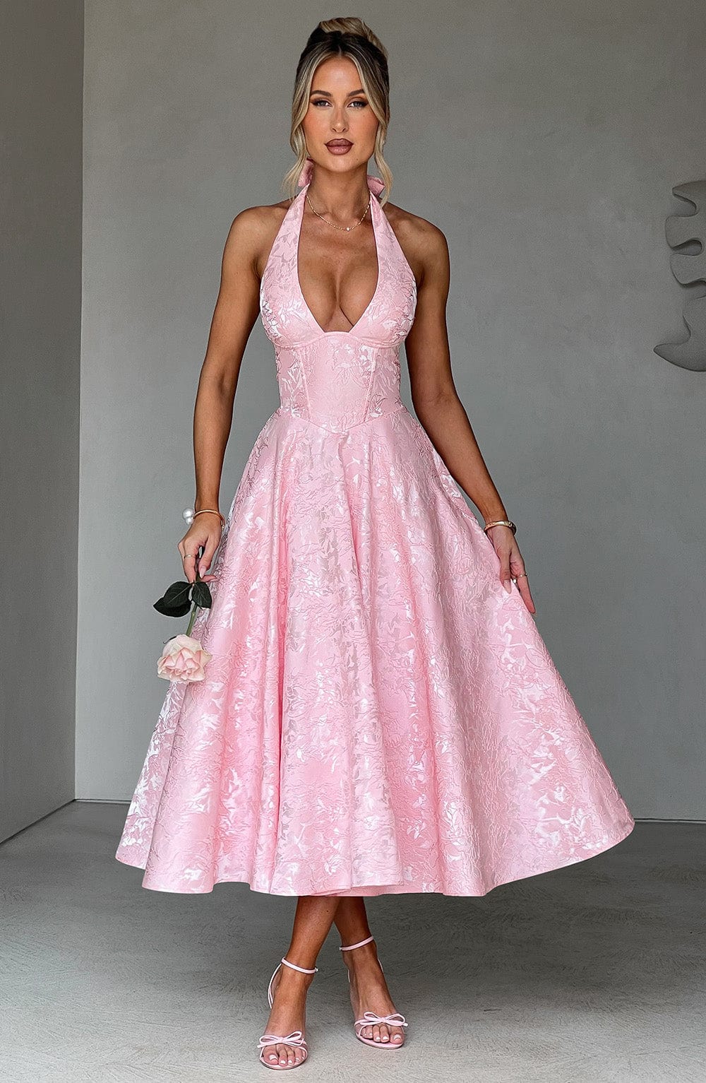 Vestido Midi Effie - Rosa Claro