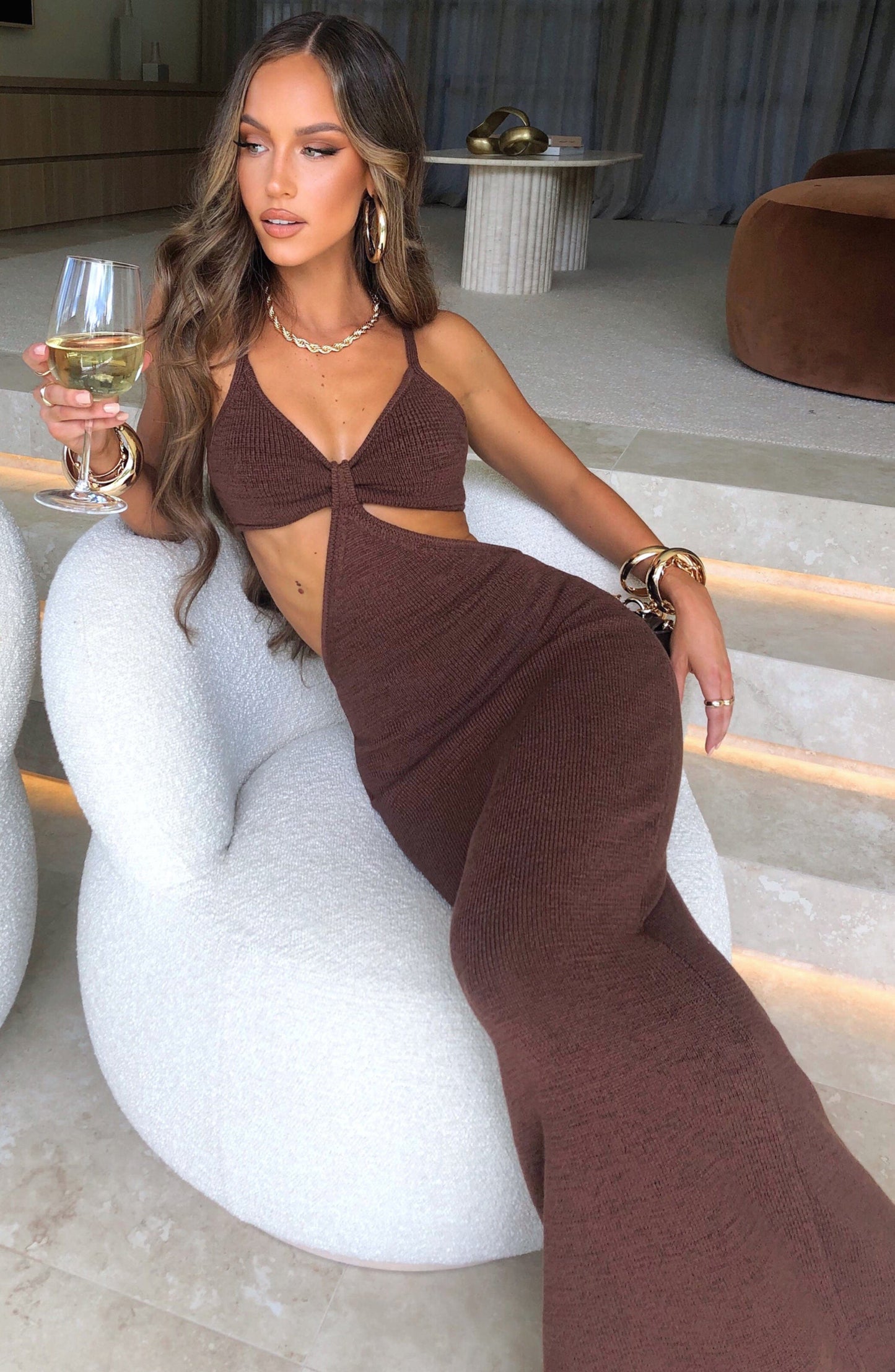 Vestido Maxi Elianna - Chocolate