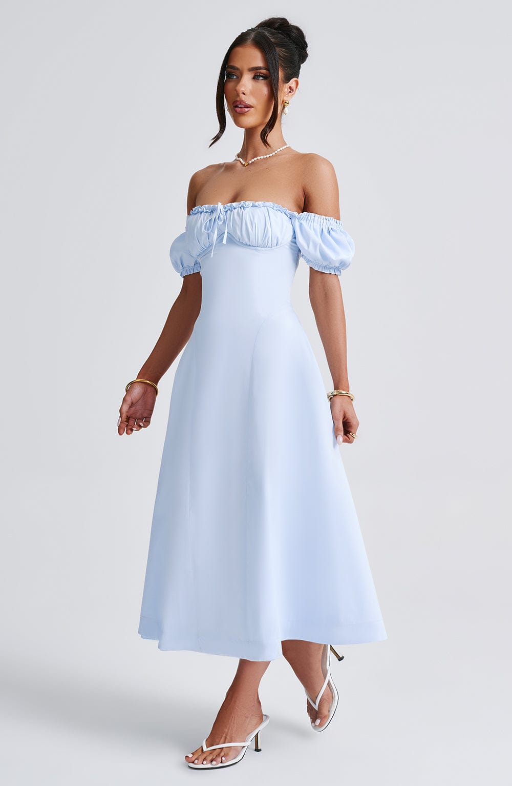 Vestido Midi Elora - Azul