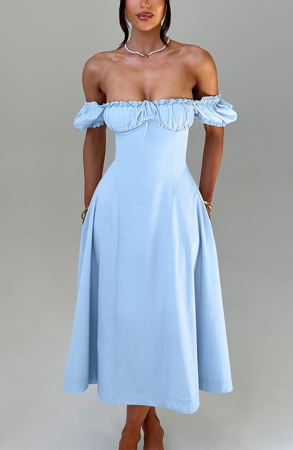 Vestido Midi Elora - Azul