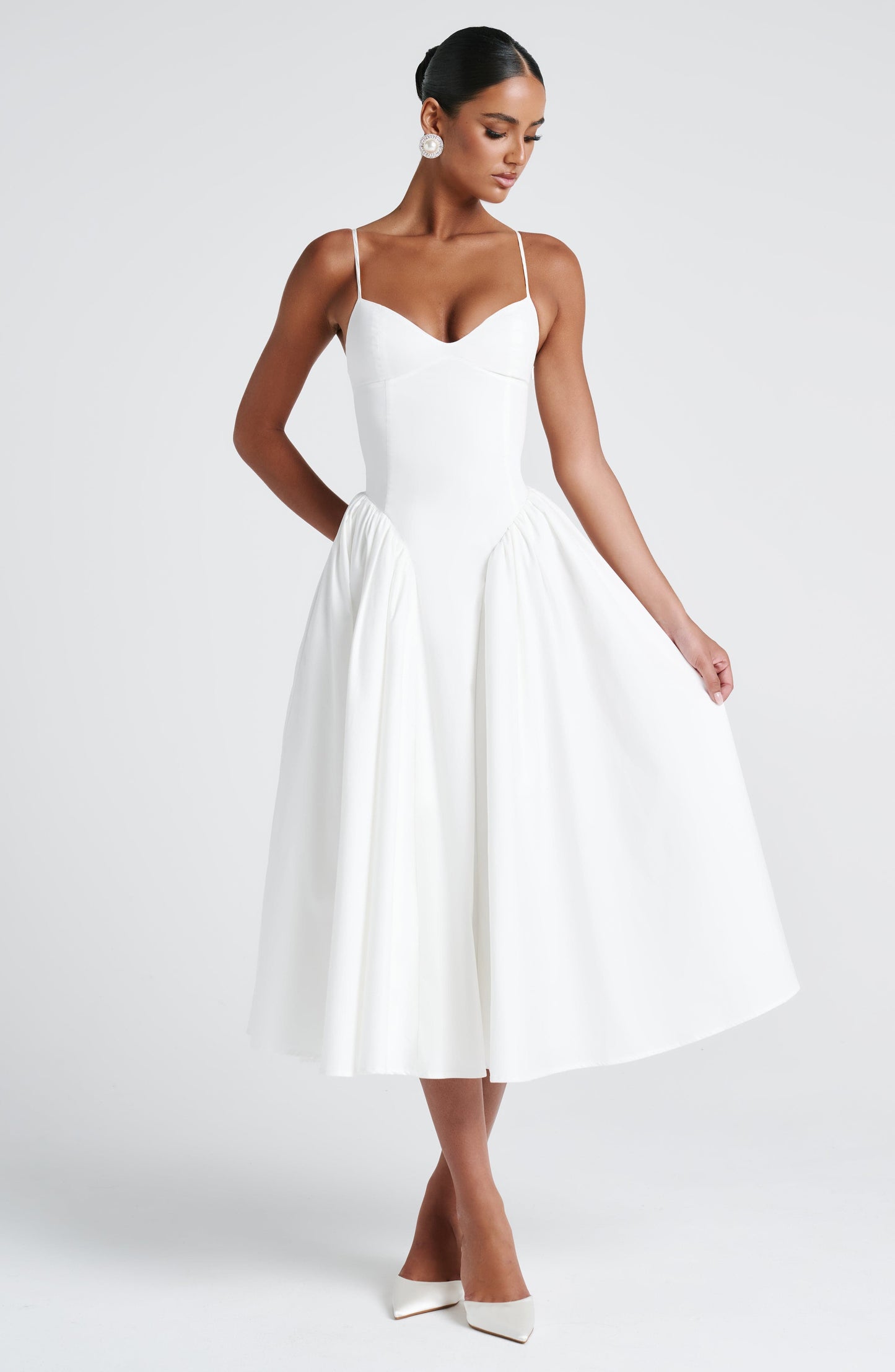 Vestido Midi Emerson - Marfil