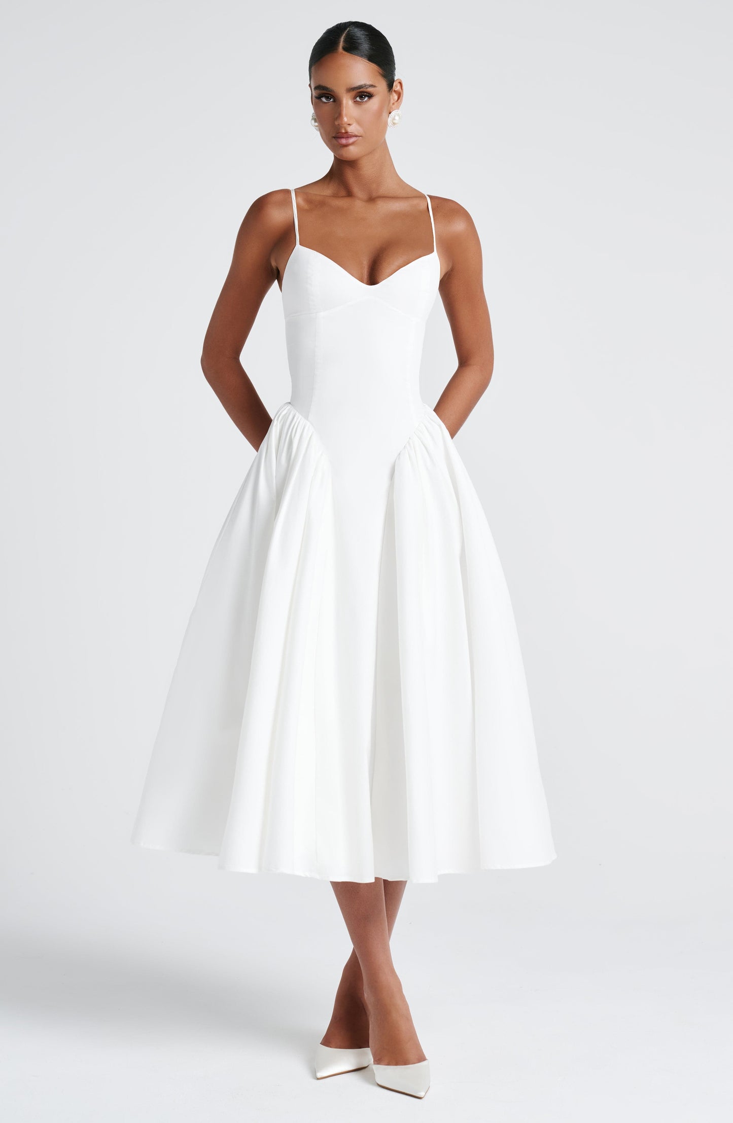 Vestido Midi Emerson - Marfil