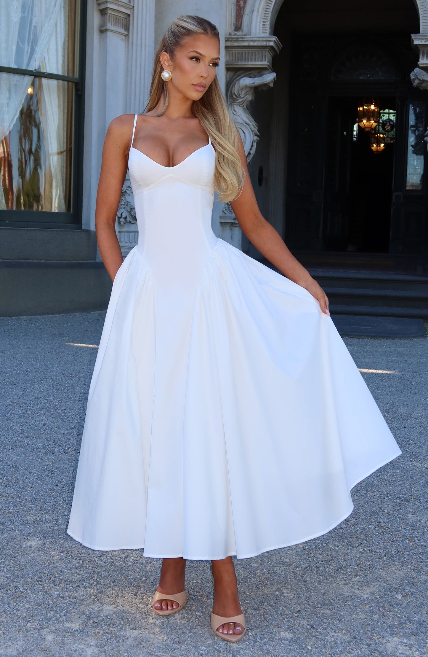 Vestido Midi Emerson - Marfil