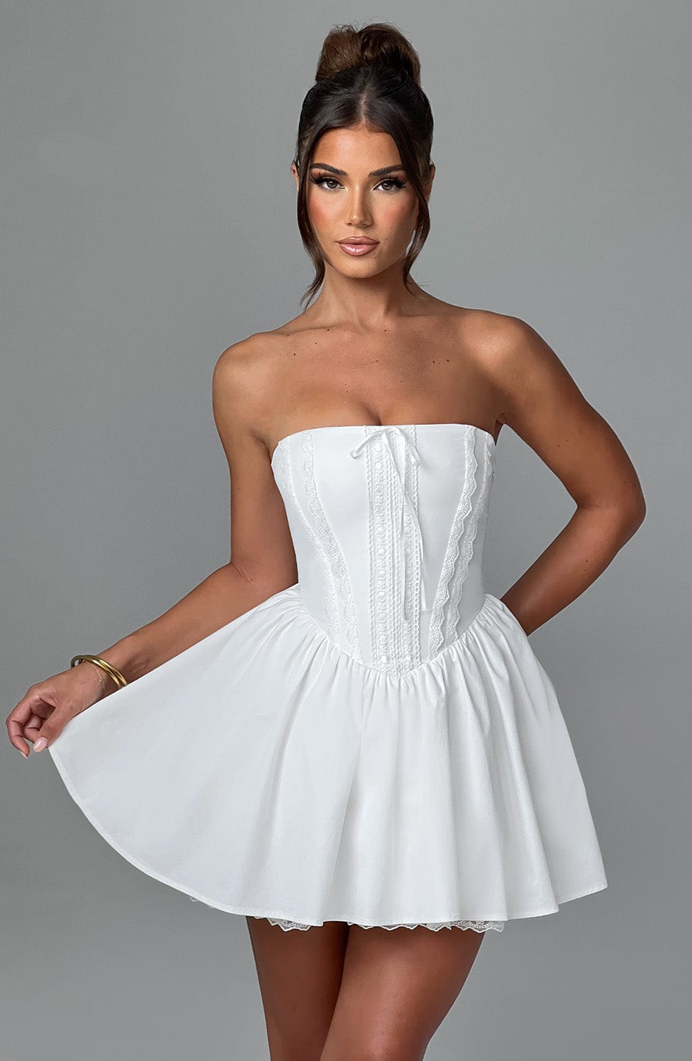 Vestido Mini Evie - Marfil