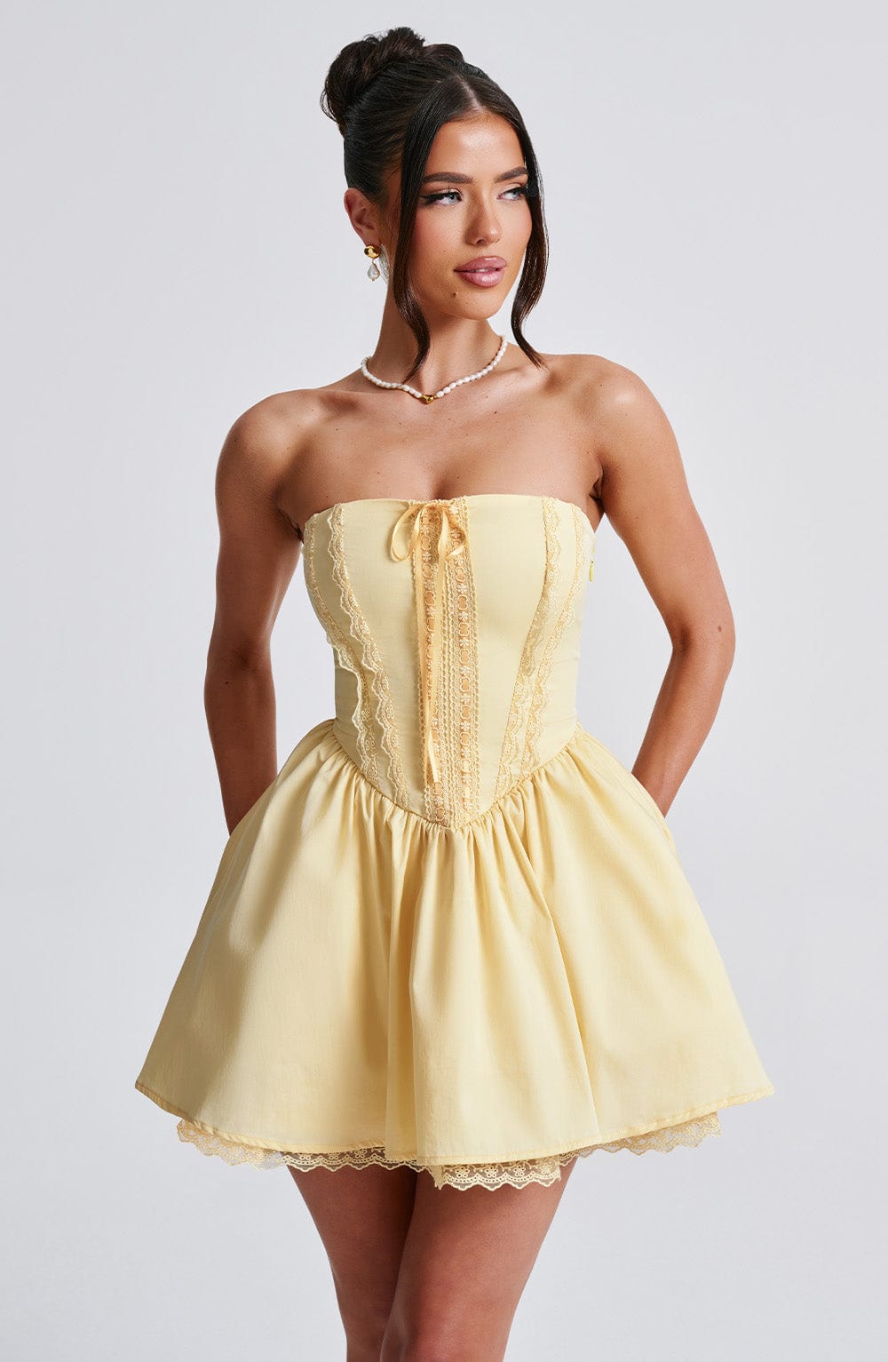 Vestido Mini Evie - Limón