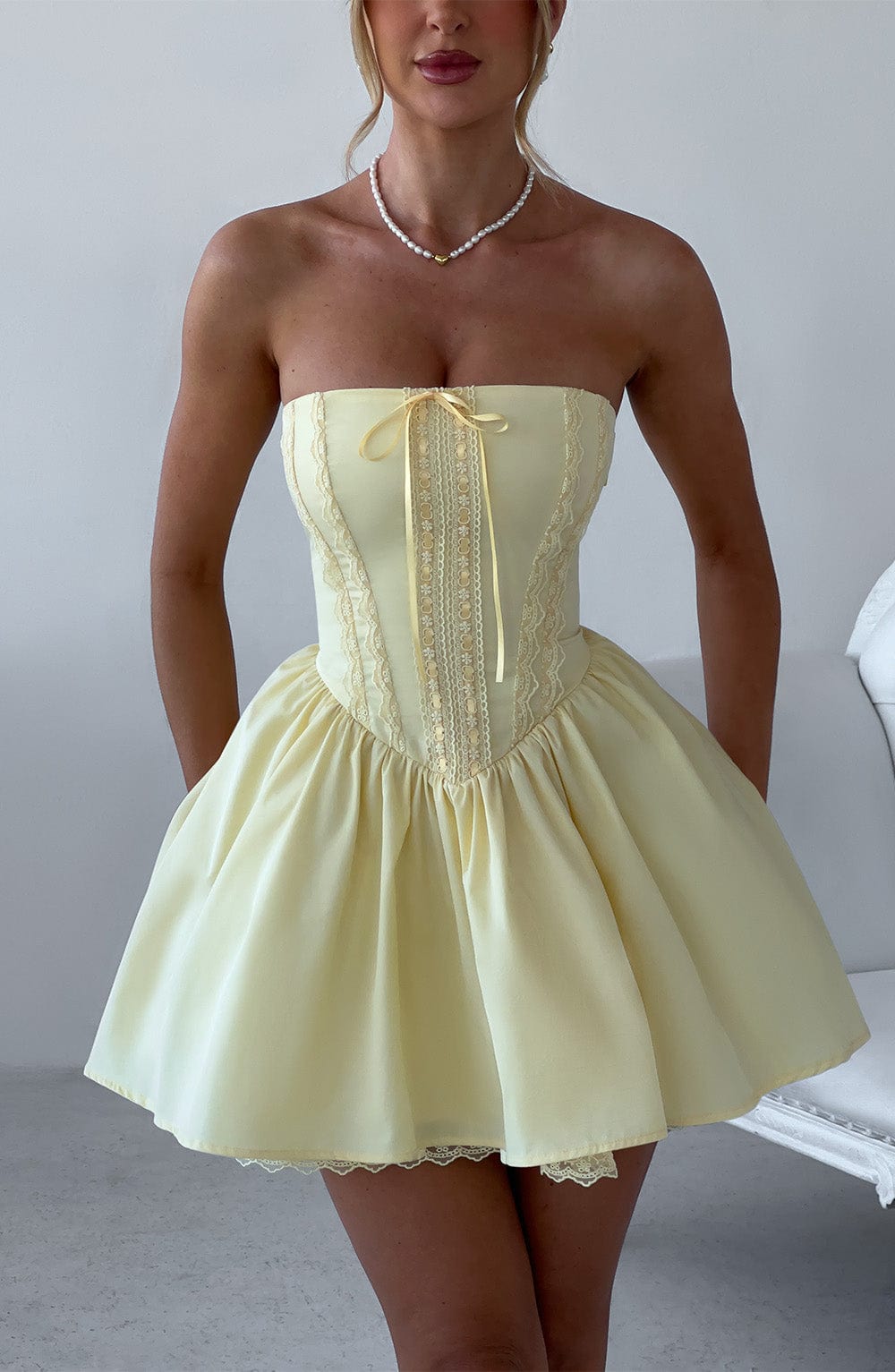 Vestido Mini Evie - Limón
