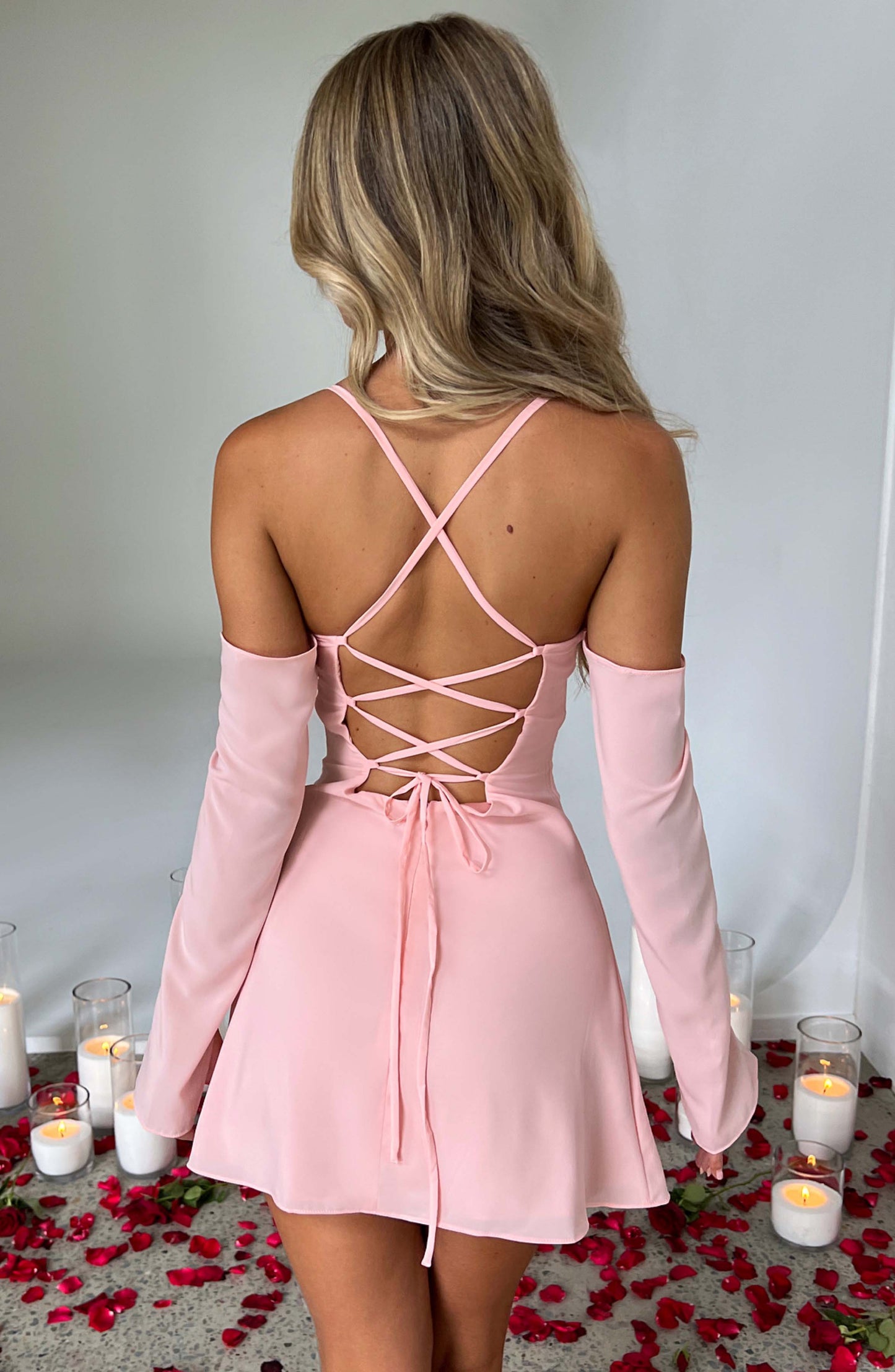 Vestido Mini Fiona - Rosa Empolvado