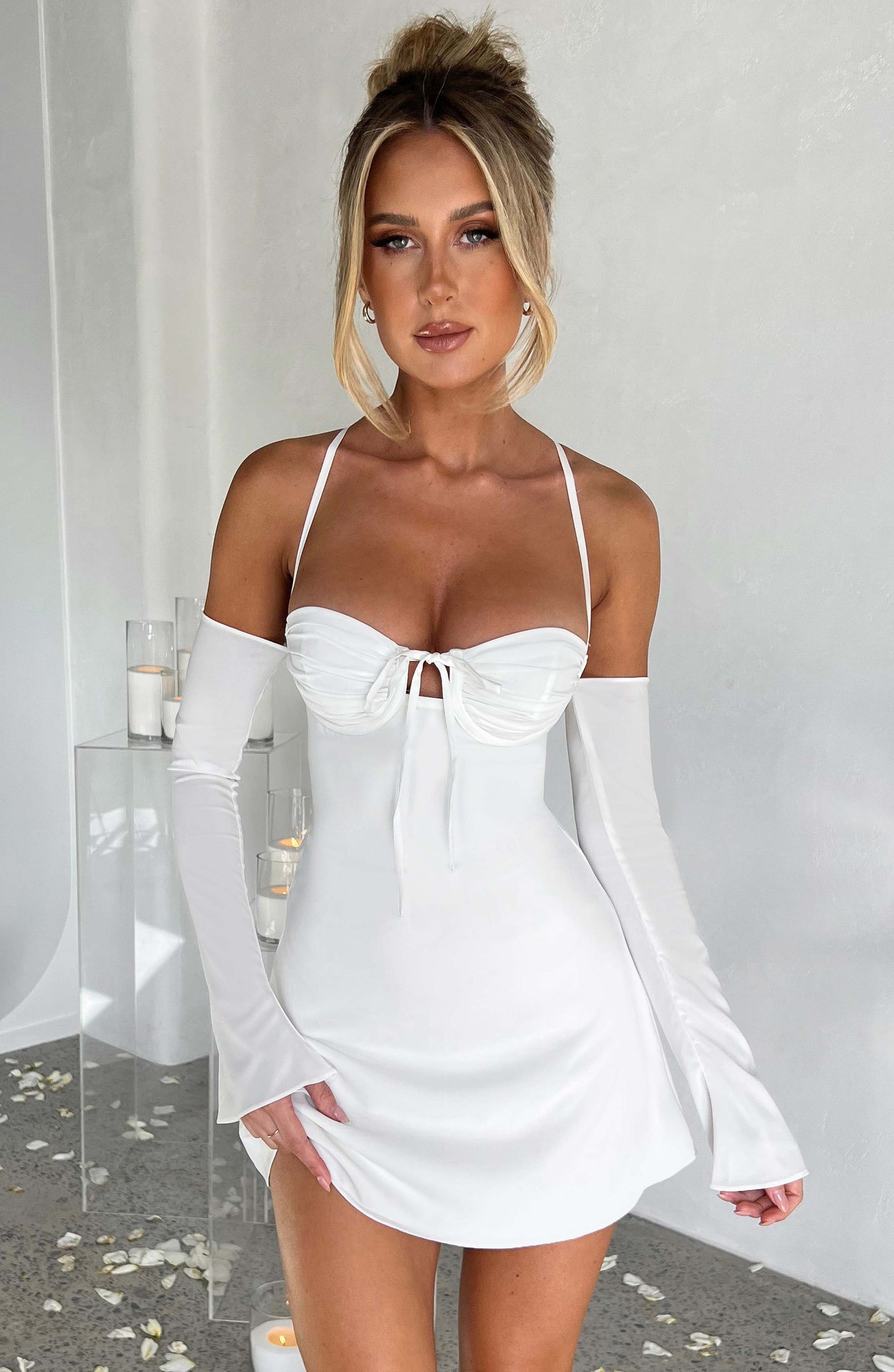 Vestido Mini Fiona - Marfil