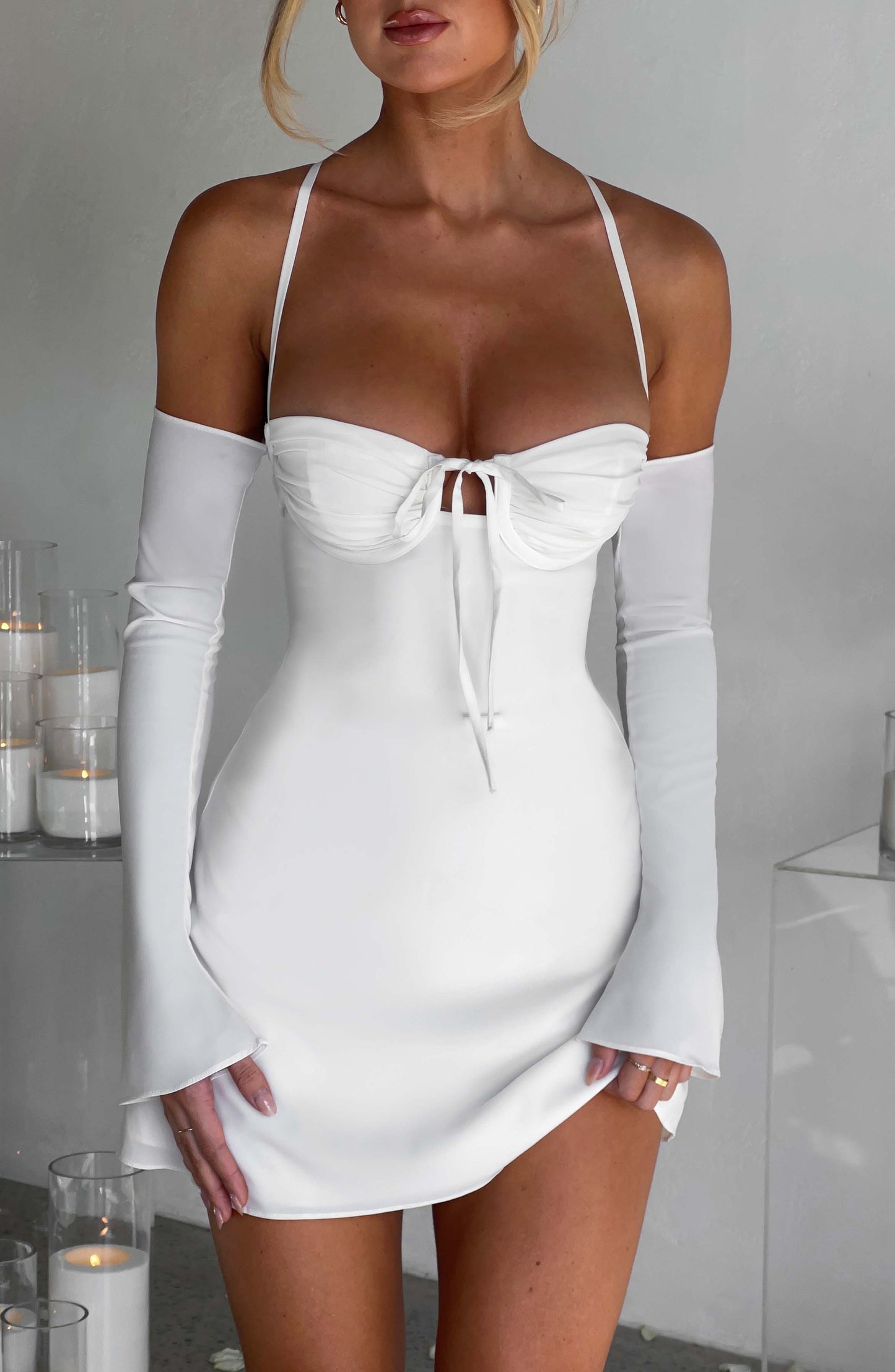 Vestido Mini Fiona - Marfil